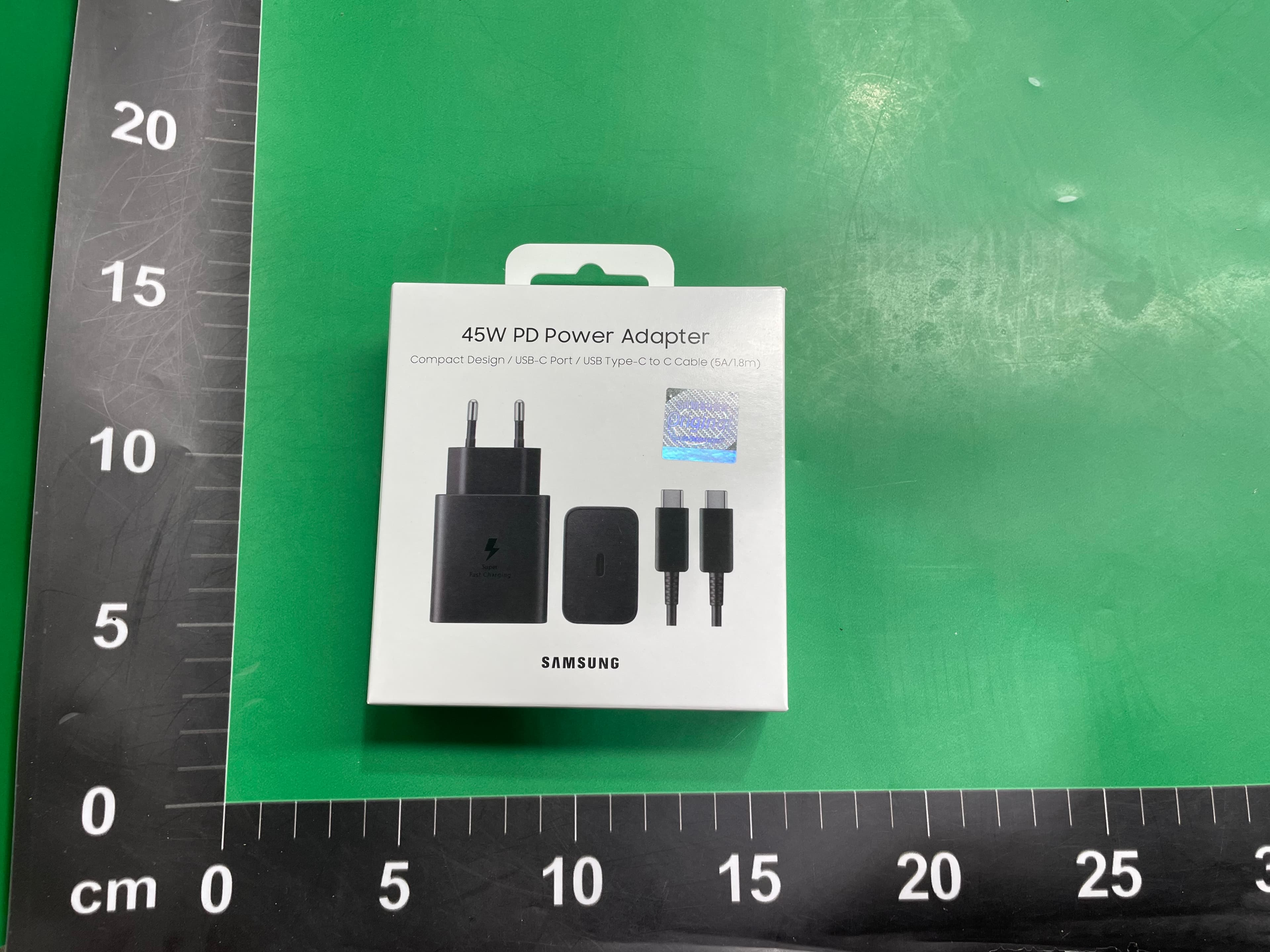 Sam*sung 25w / 45w adapter and cable set, high quality version — foto QC 1