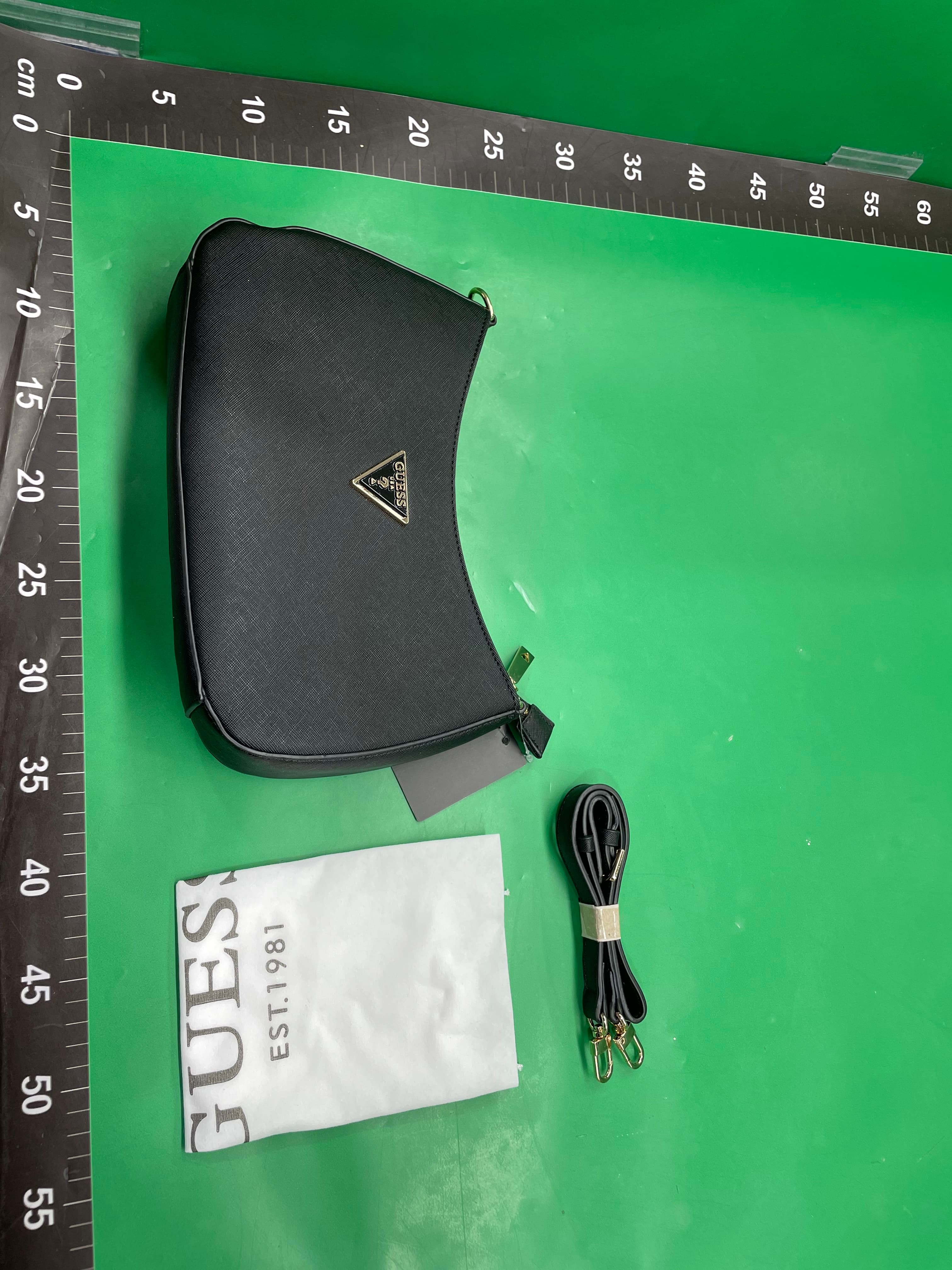 Gs猜家新款欧美简约风子母包腋下纯色饺子包吊饰翻盖单肩斜挎 — miniatura QC 6