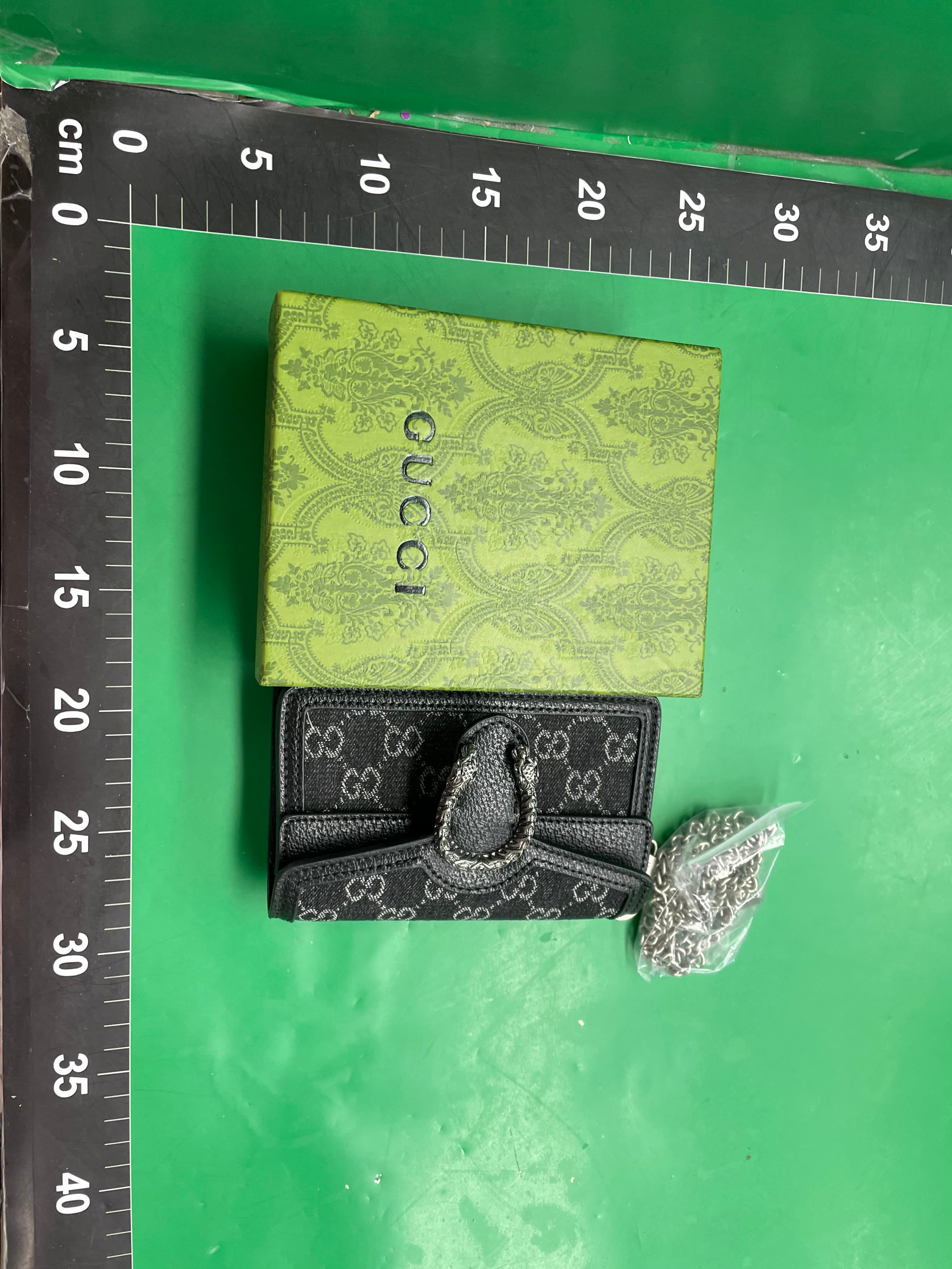 广州高版双G家dionysus酒神包印花虎头扣小号链条信封单肩斜挎女 — miniatura QC 2