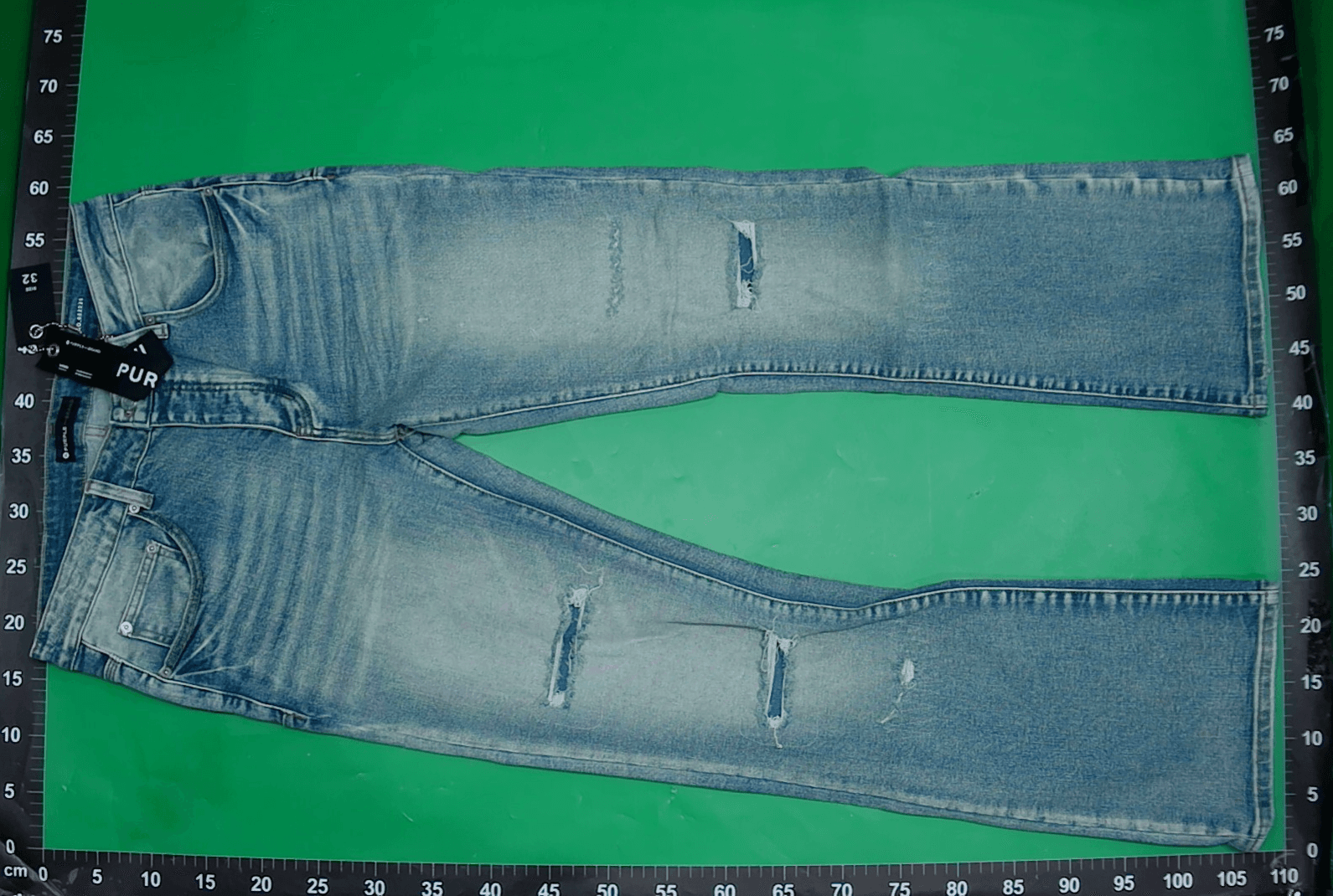 跨境欧美Purple Brand直筒牛仔裤jeans水洗复古破洞痞帅美式合集 — miniatura QC 3