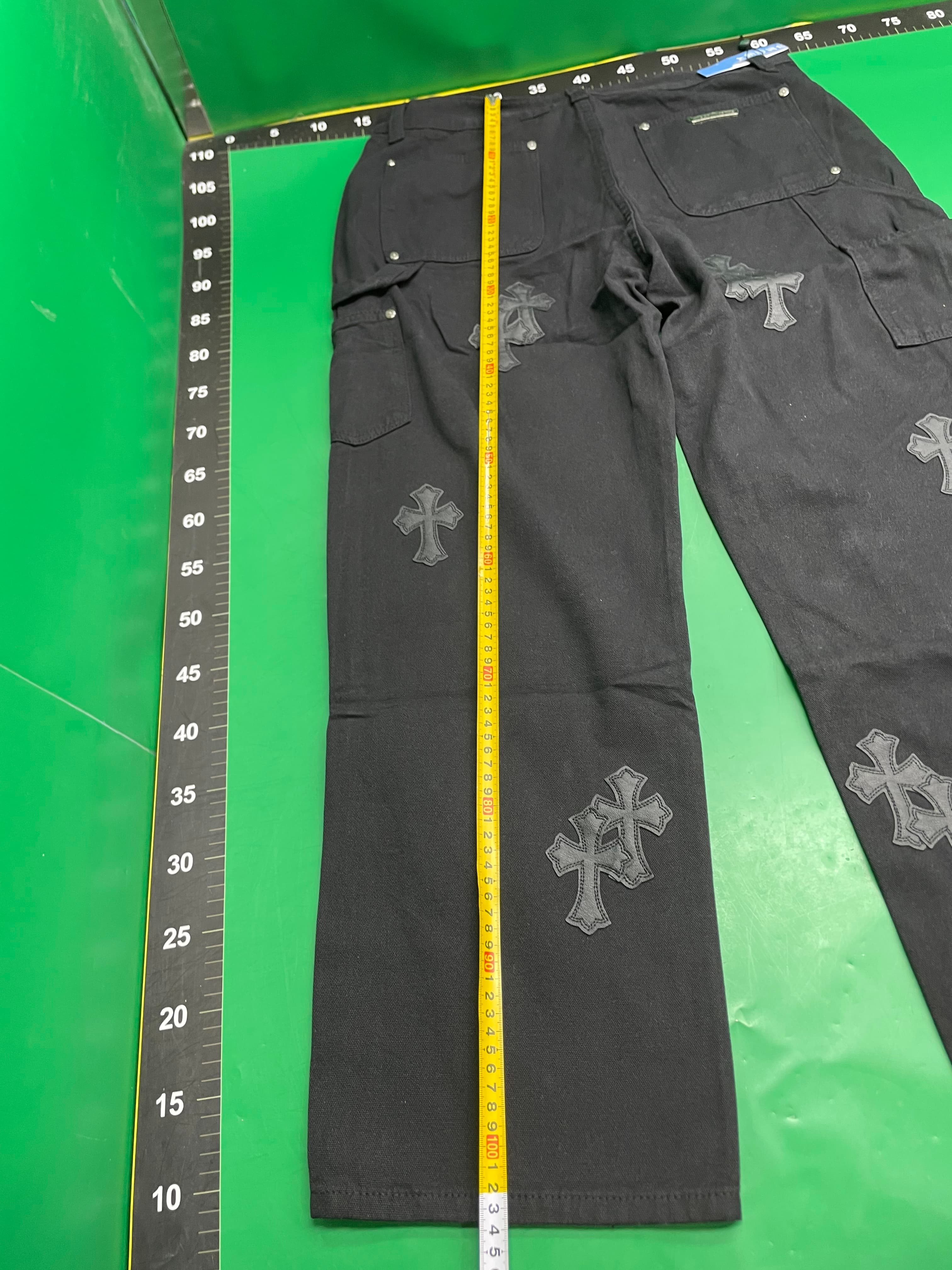 跨境新款26SS潮牌CH克罗直筒堆积神级版型情侣金属贴皮牛仔裤合集 — miniatura QC 5