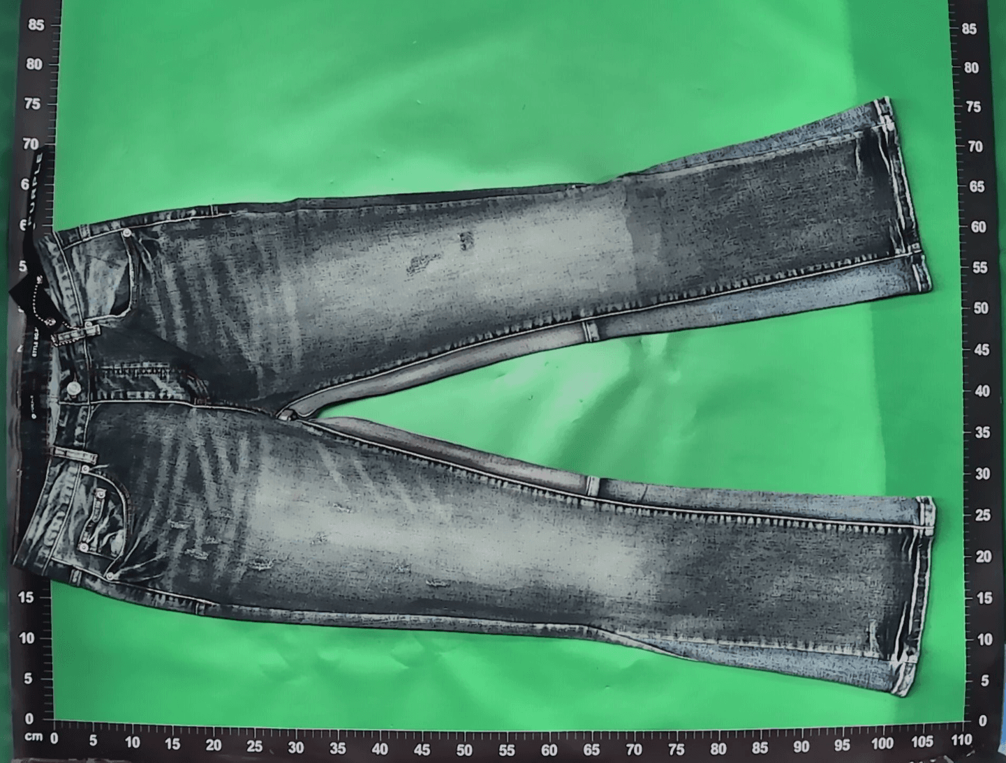 Foreign Trade Puiple Biacd Spring and Summer New Style Splash-Ink Ripped American High Street Jeans for Men and Women — miniatura QC 4