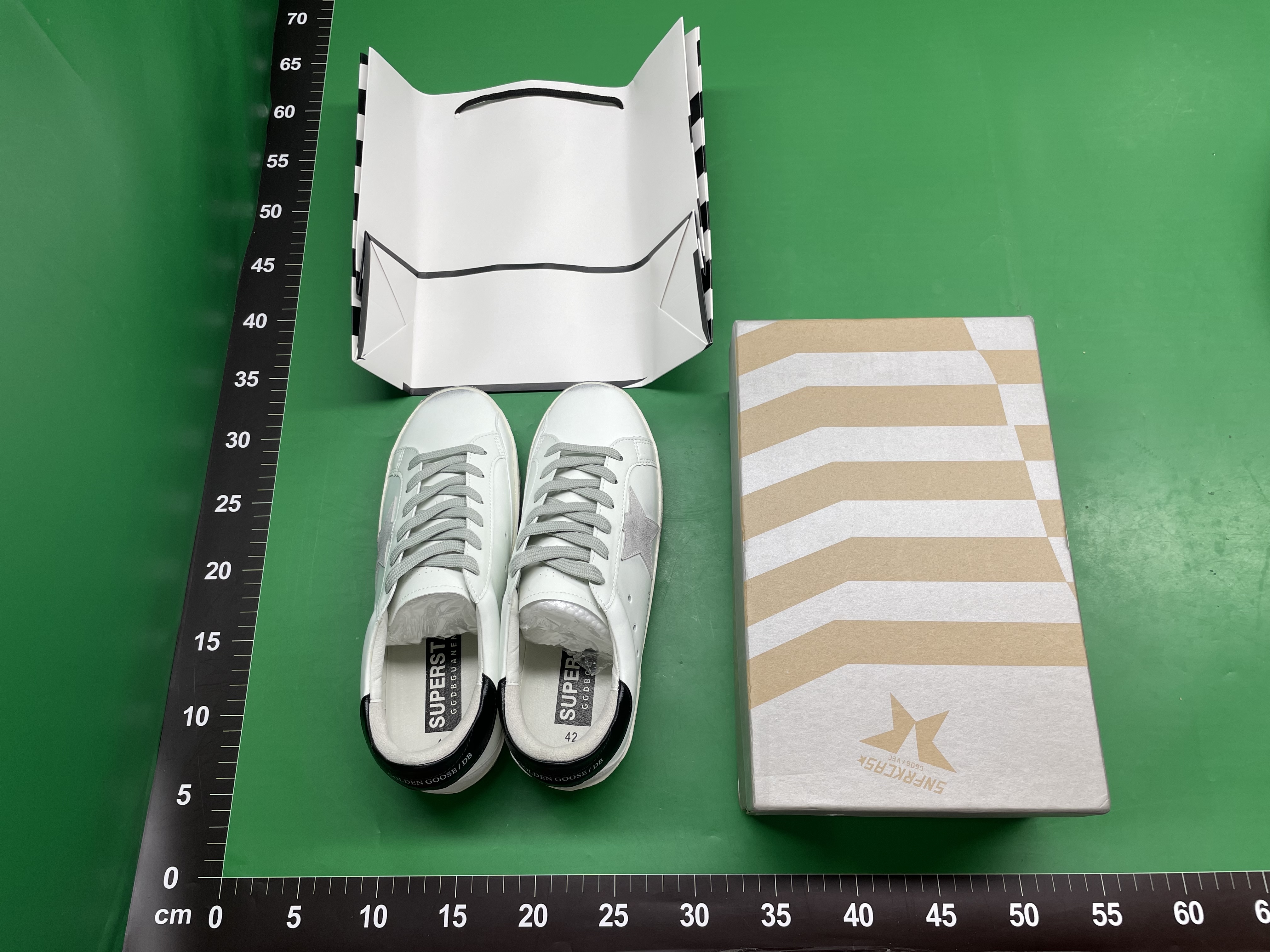 ￼GGDB小脏鞋新款做旧女板鞋男脏脏鞋星星小白鞋韩版复古星星小脏鞋黑尾红尾银色 — miniatura QC 3