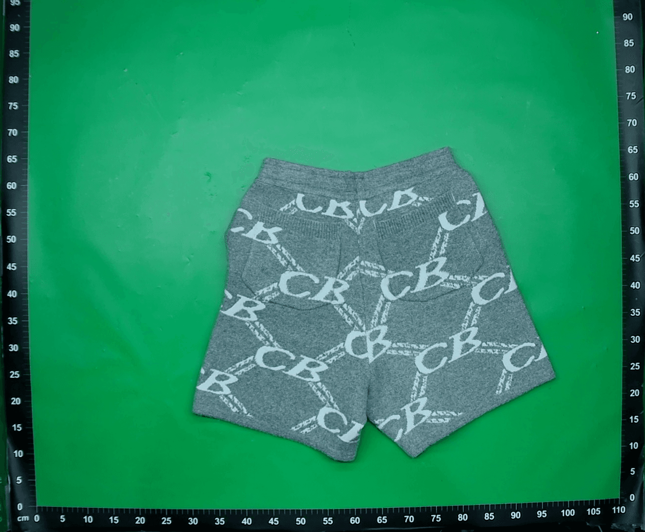 Gray C Knitted Plush Shorts — miniatura QC 3