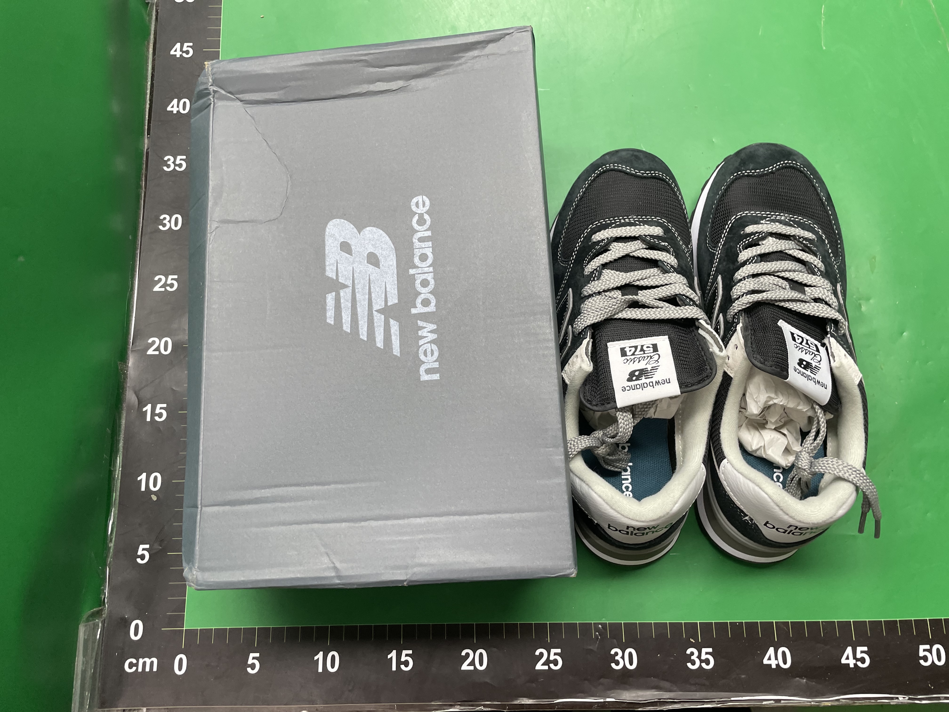 莆田鞋高版本nb574男女内贸跨境情侣运动跑步休闲NB老爹鞋增高 — foto QC 1