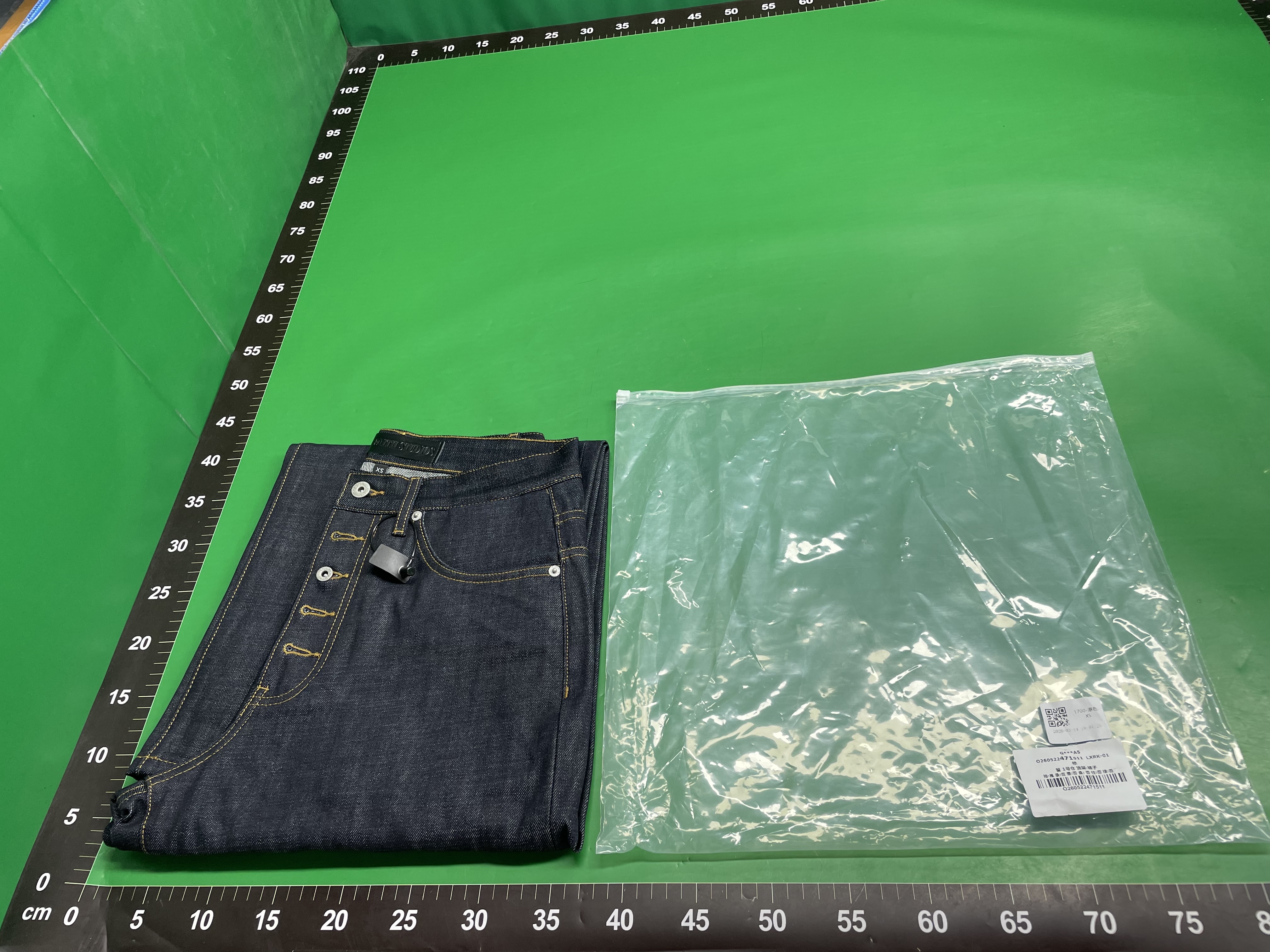 美式复古nofaith日产红边赤耳原牛弯刀牛仔裤raw denim排扣baggy — miniatura QC 6