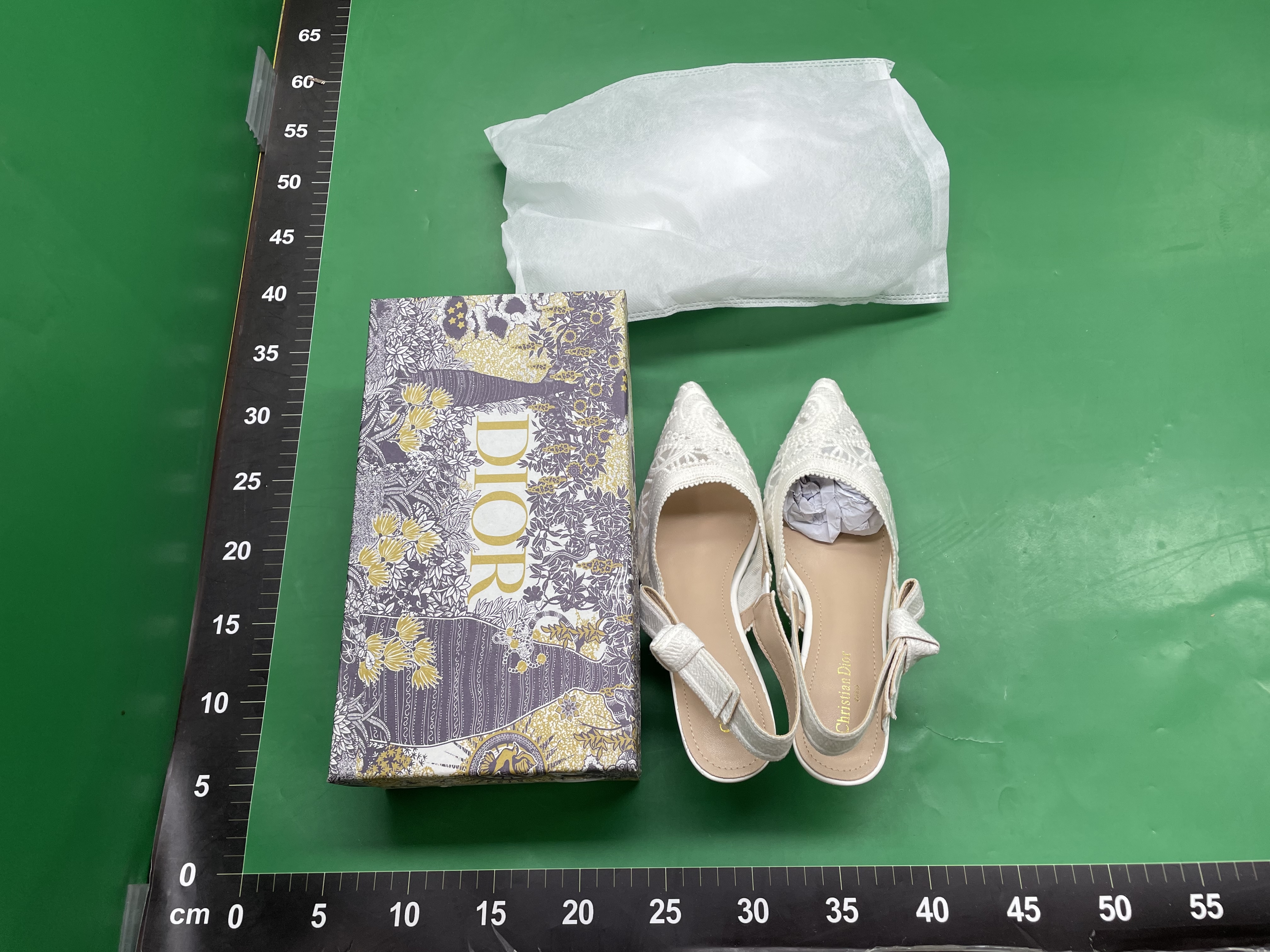 嘀家刺绣字母带蝴蝶结拼色细跟沙滩平底鞋波点小香风碎花编织伴娘 — foto QC 1