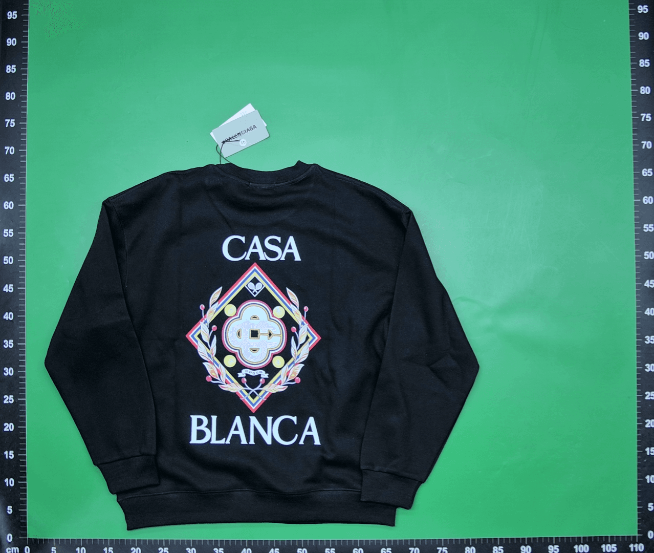 跨境潮牌 Casablanca 卡萨布兰卡字母彩绘印花330克毛圈圆领卫衣 — foto QC 1