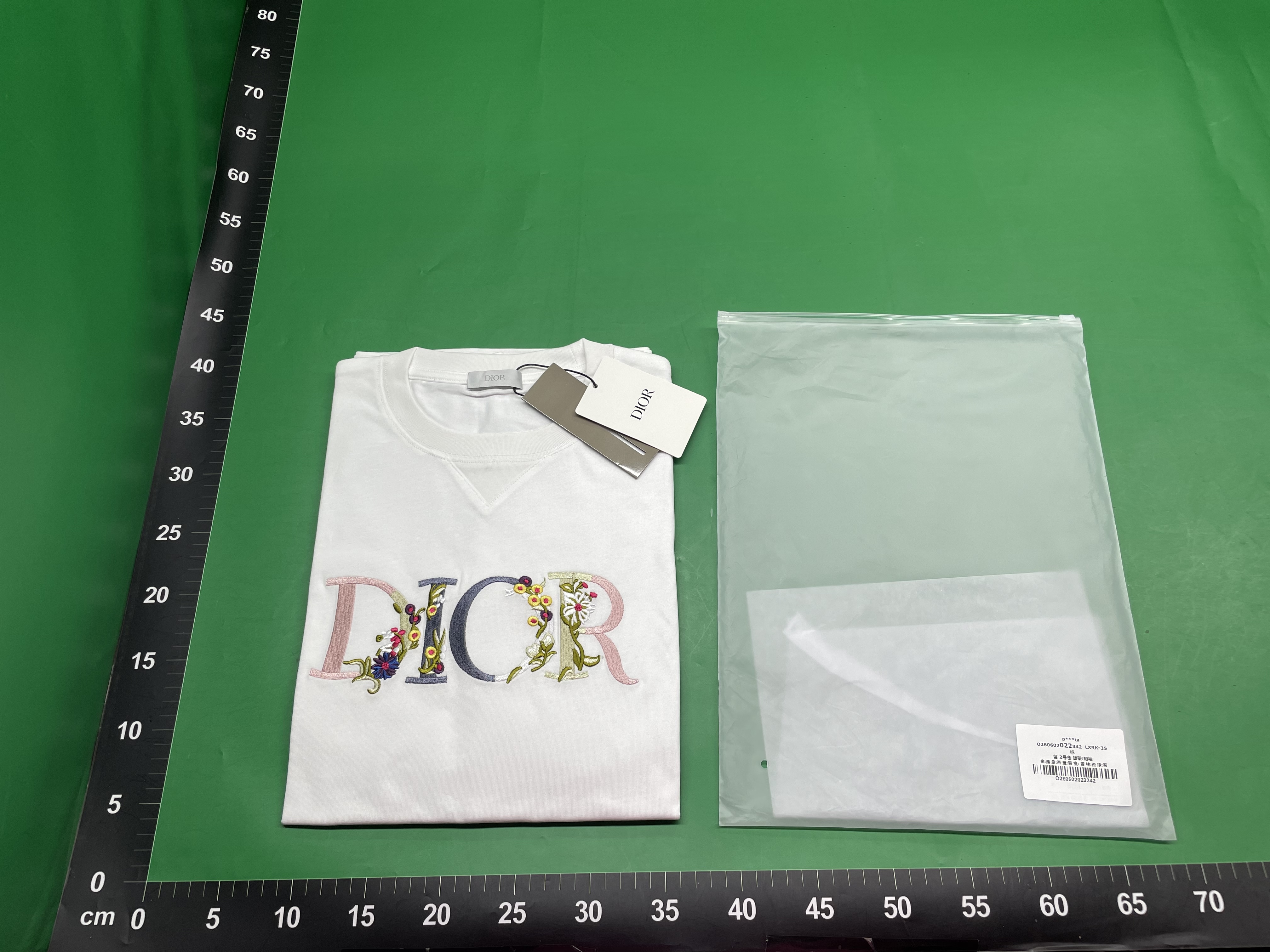 跨境专供D家高品质纯棉双纱迪家经典款CD刺绣T恤重磅宽松男女短袖 — miniatura QC 3