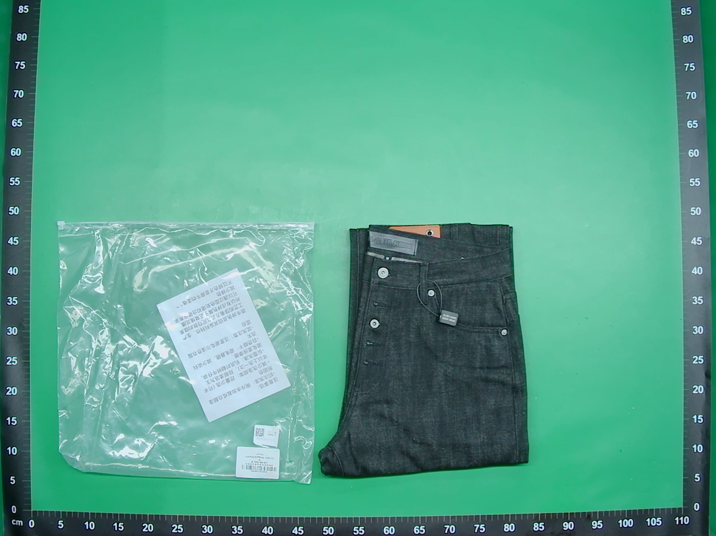 美式复古nofaith日产红边赤耳原牛弯刀牛仔裤raw denim排扣baggy — miniatura QC 4