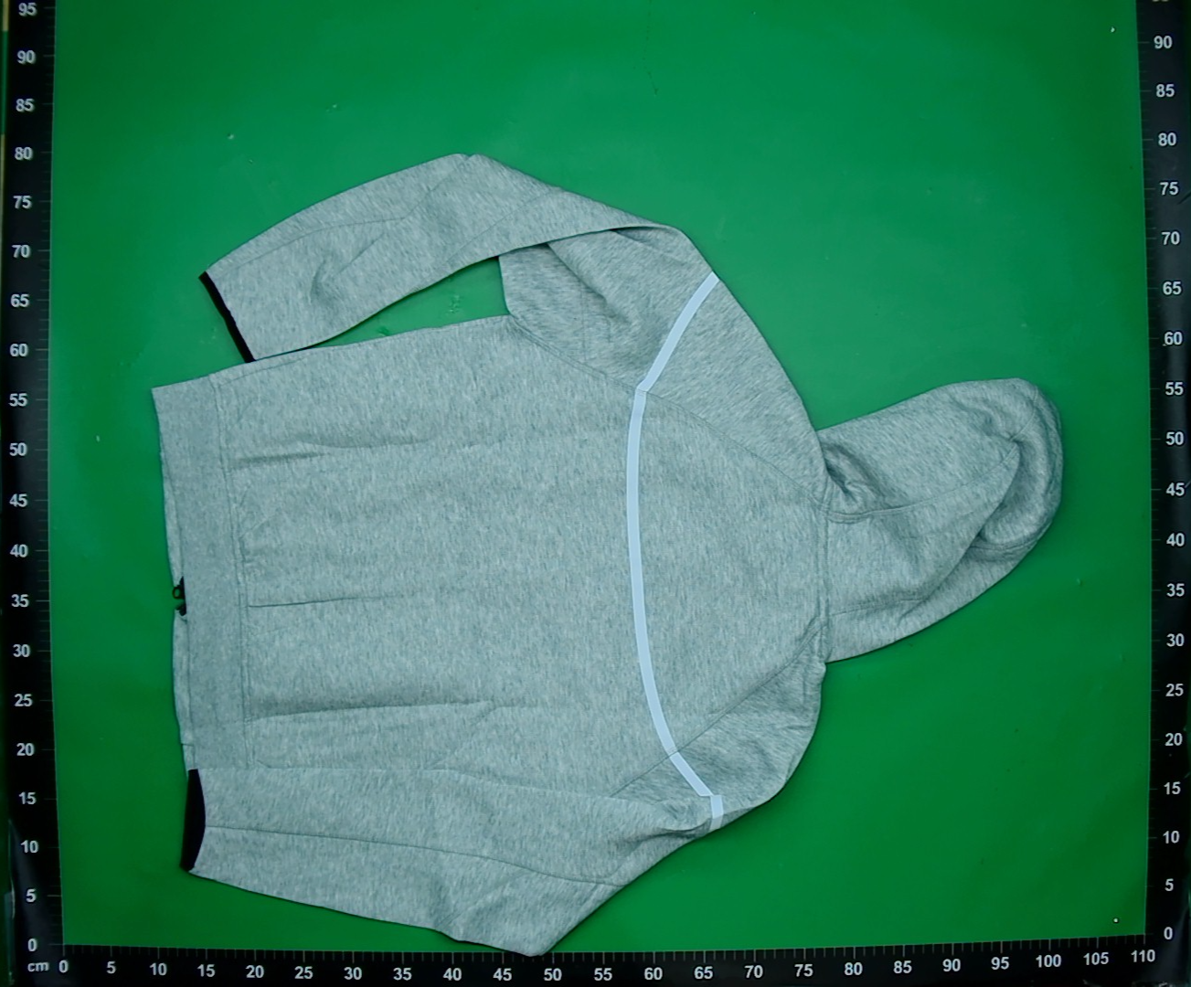 25 New Sports Hooded Jacket Sweater Air Layer Cotton Zipper Jacket Autumn Reflective Pressed Glue Jacket suit — miniatura QC 2