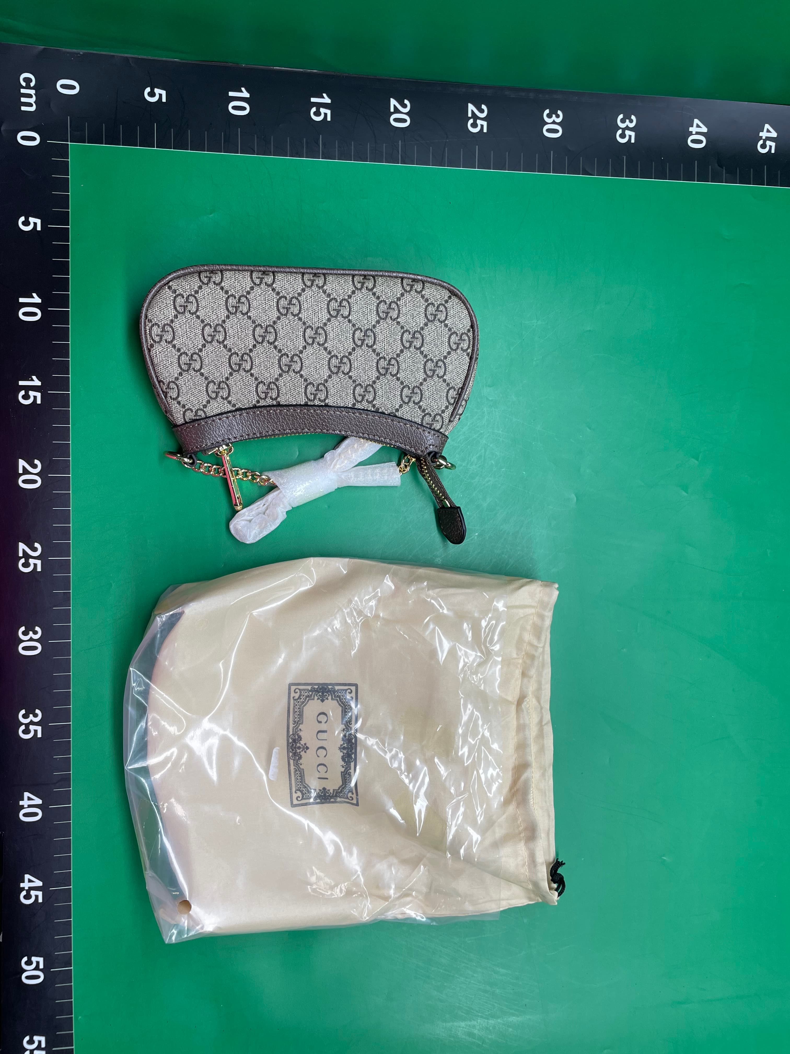 广州外贸直供G老花腋下女包真皮印花ophidia系列迷你手袋链条单肩 — miniatura QC 2