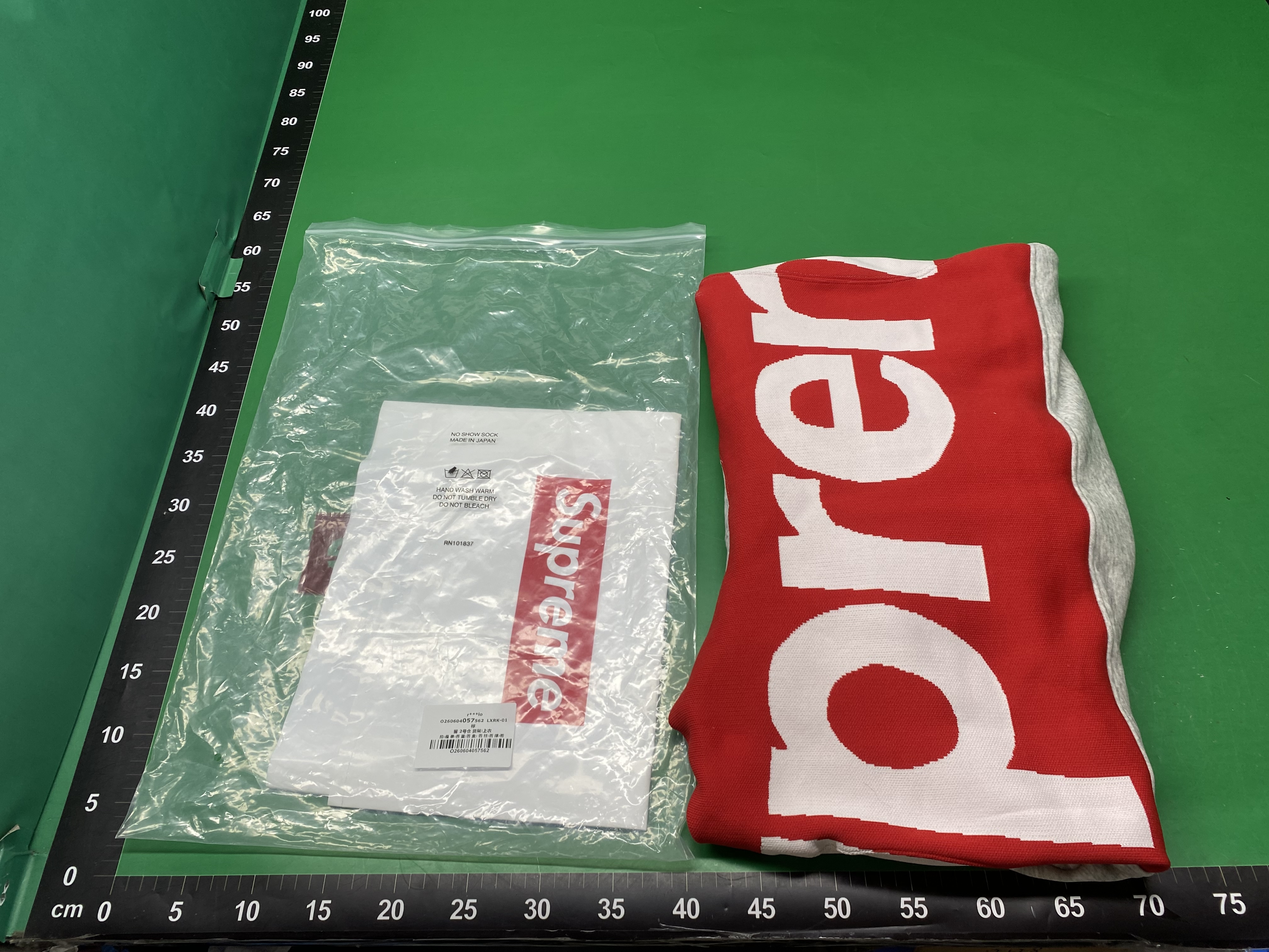 SUPREME 24FW发热华夫格加绒卫衣男女情侣款贴布图案拉链帽衫潮牌 — foto QC 1