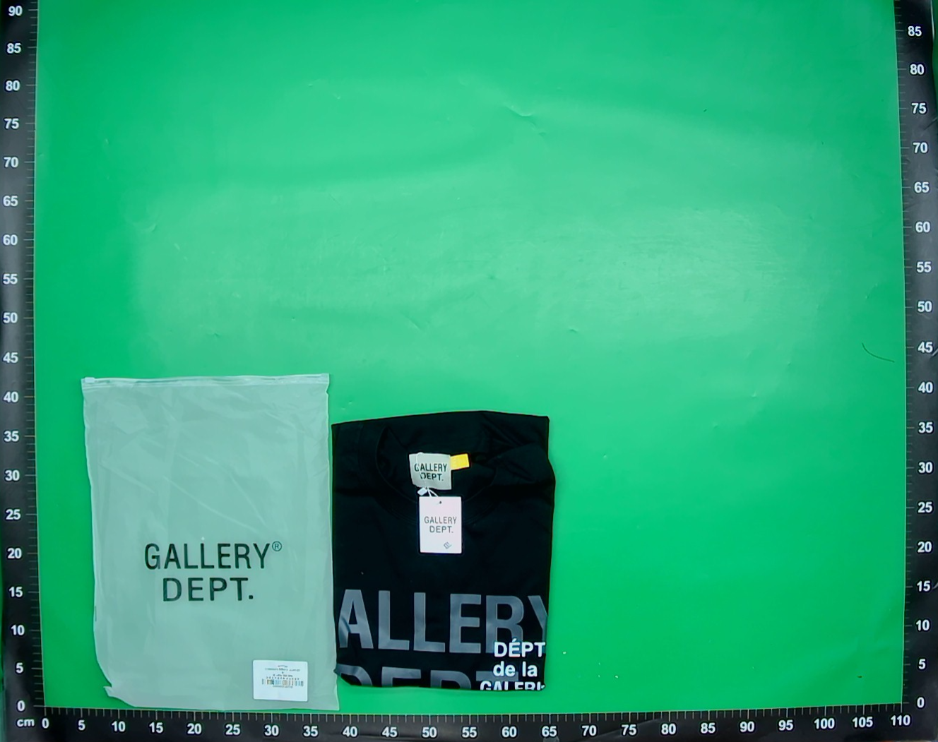 美式复古潮牌gallery dept画廊字母印花男女宽松双纱百搭短袖T恤 — foto QC 1