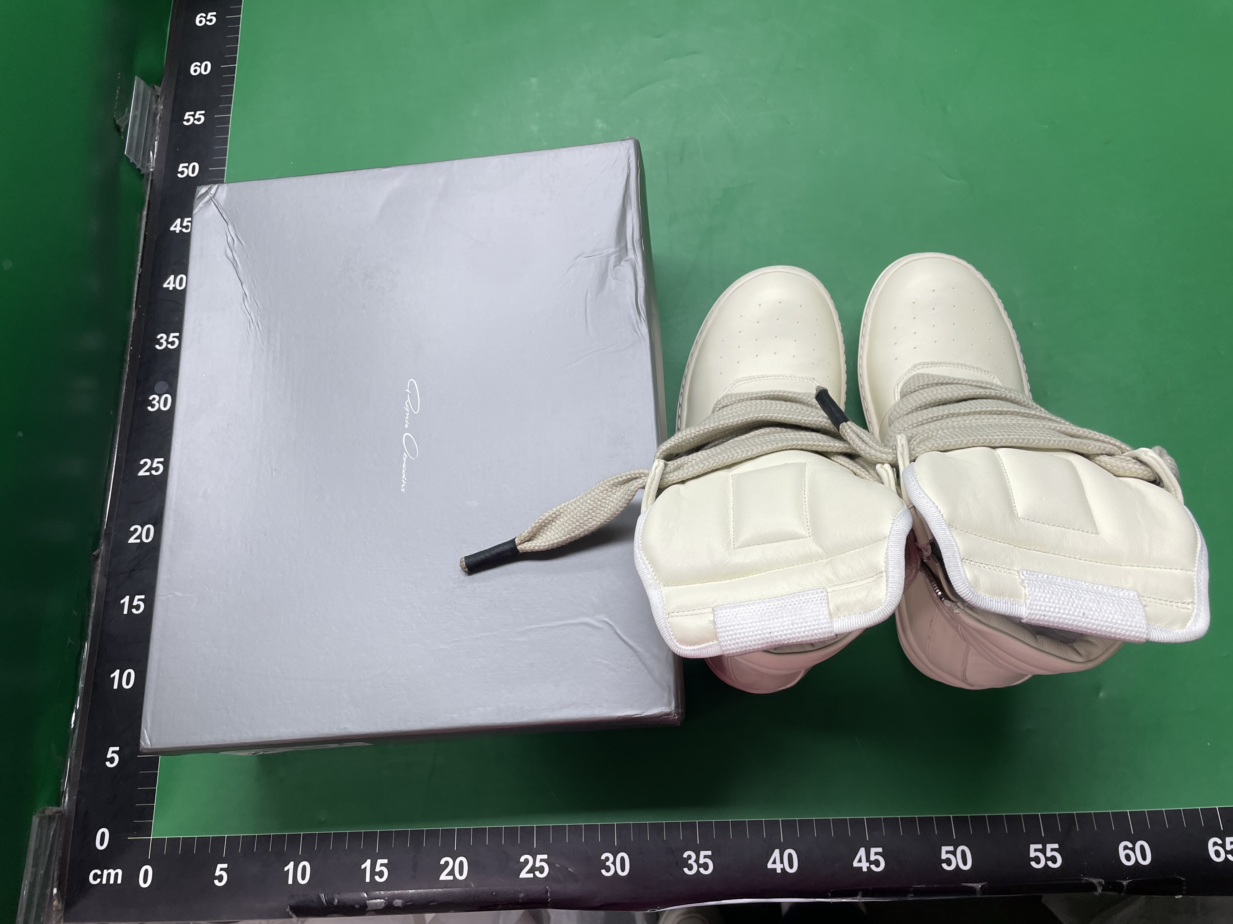 ro鞋倒三角高帮真皮板鞋大码鞋带增高厚底休闲高街短靴男士冬季鞋 — foto QC 1