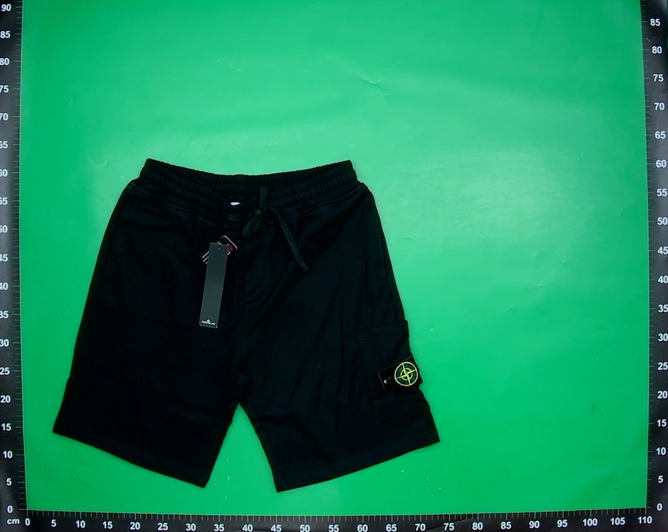 跨境石头家短裤男女纯棉美式纯色休闲五分裤运动工装口袋百搭 — foto QC 1