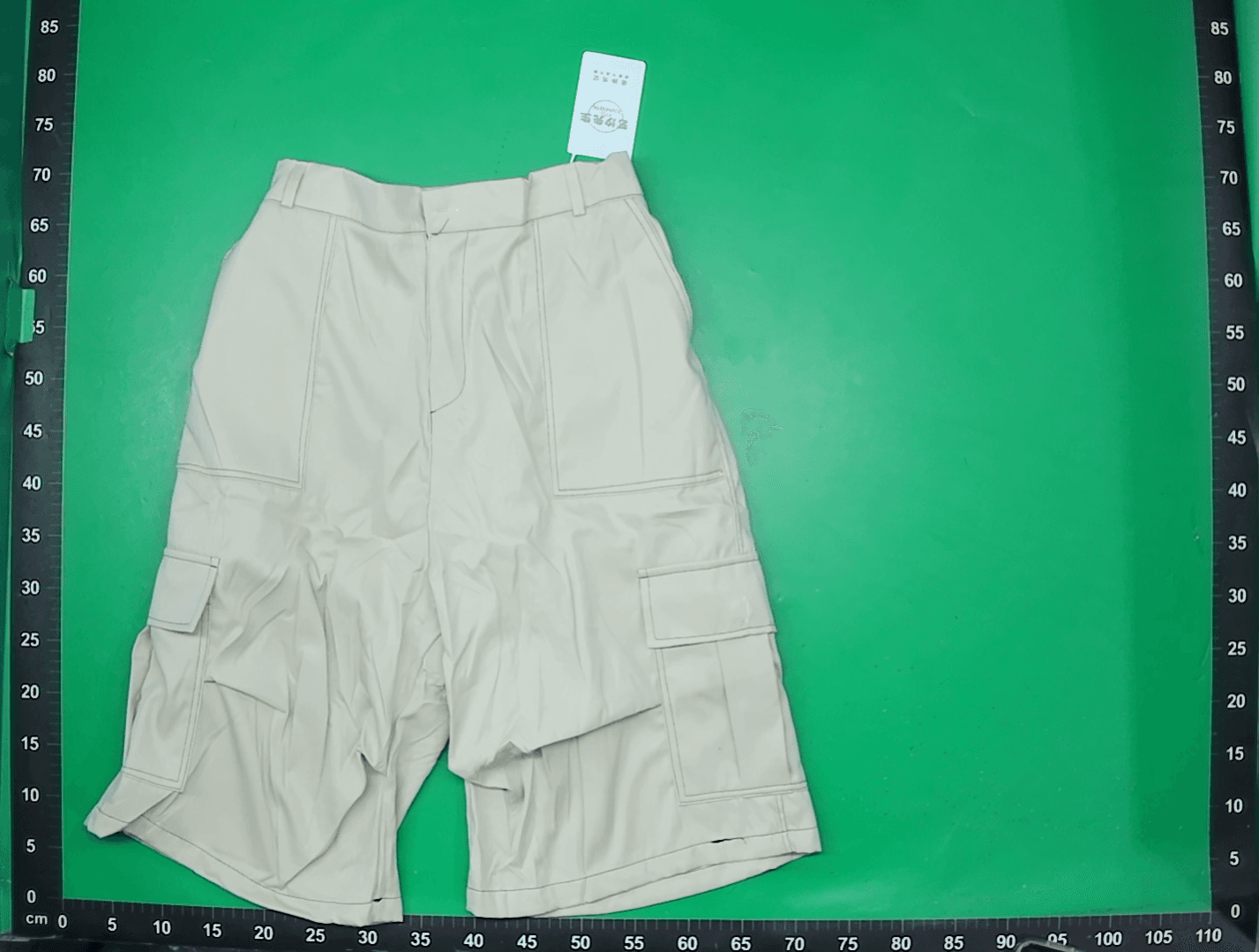 美式褶皱多口袋七分裤男女夏季宽松伐木阔腿工装裤cleanfit短裤子 — miniatura QC 2