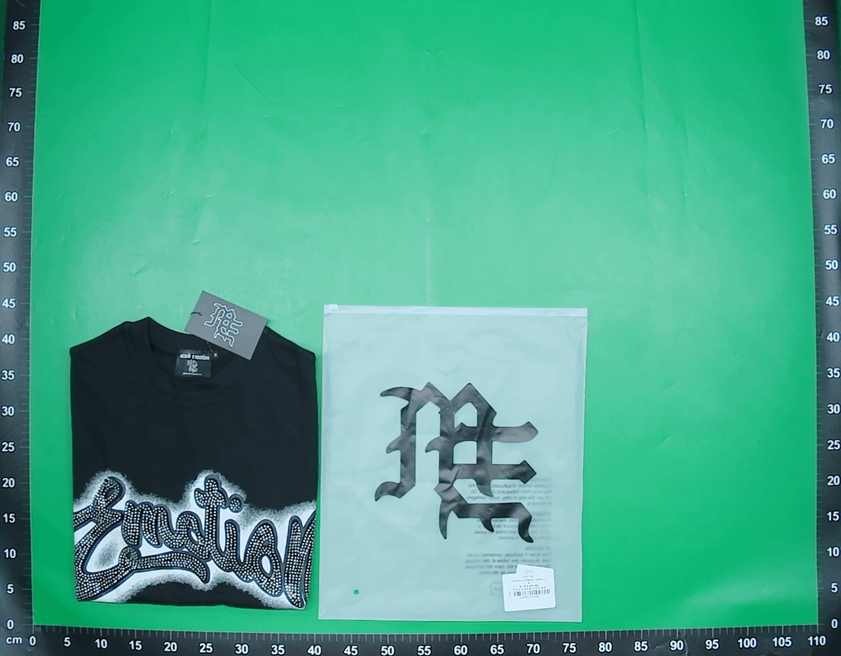 MIXED EMOTION T SHIRT HIP HOP美潮高街嘻哈烫钻宽松纯棉短袖T恤 — miniatura QC 5