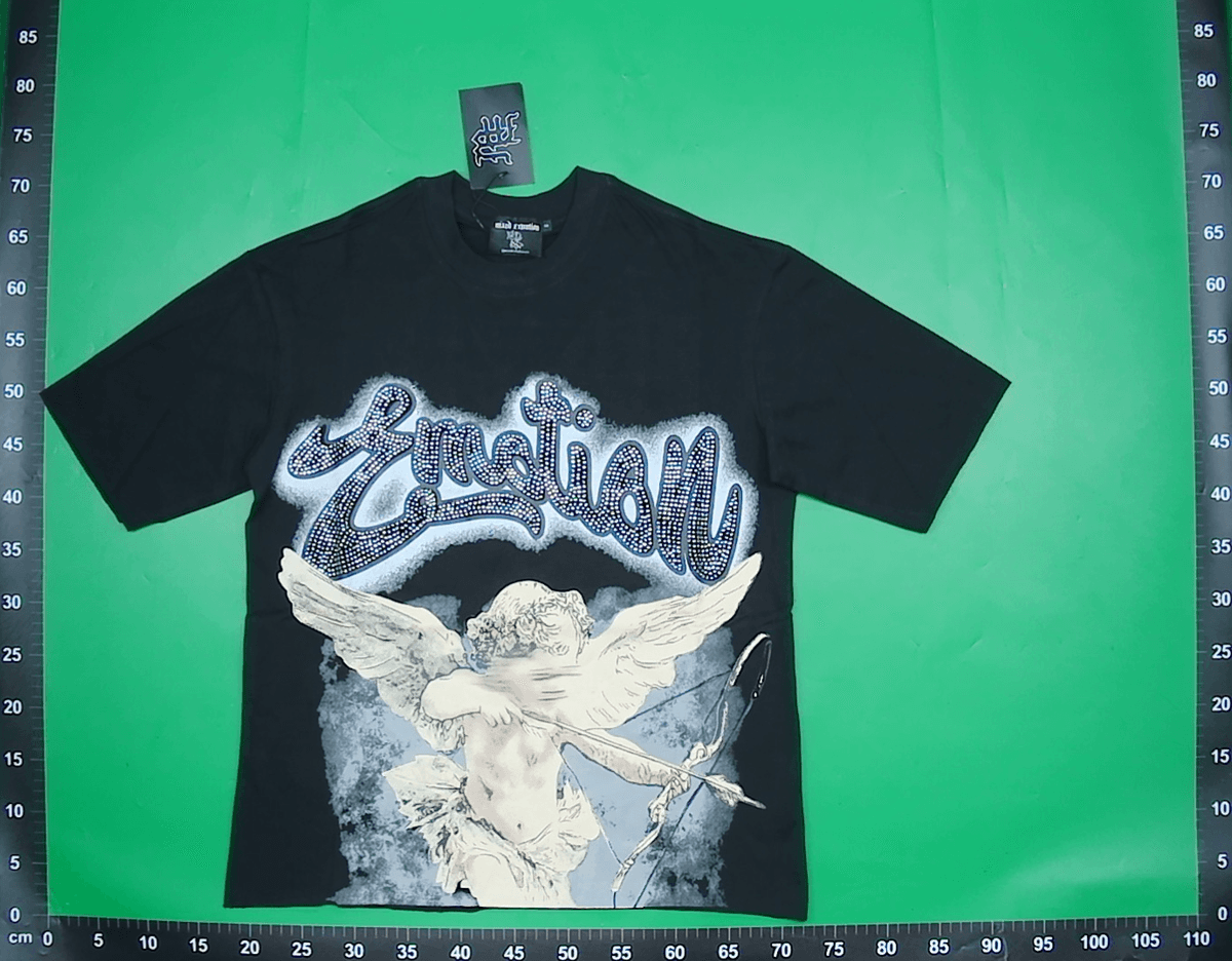 MIXED EMOTION T SHIRT HIP HOP美潮高街嘻哈烫钻宽松纯棉短袖T恤 — miniatura QC 4