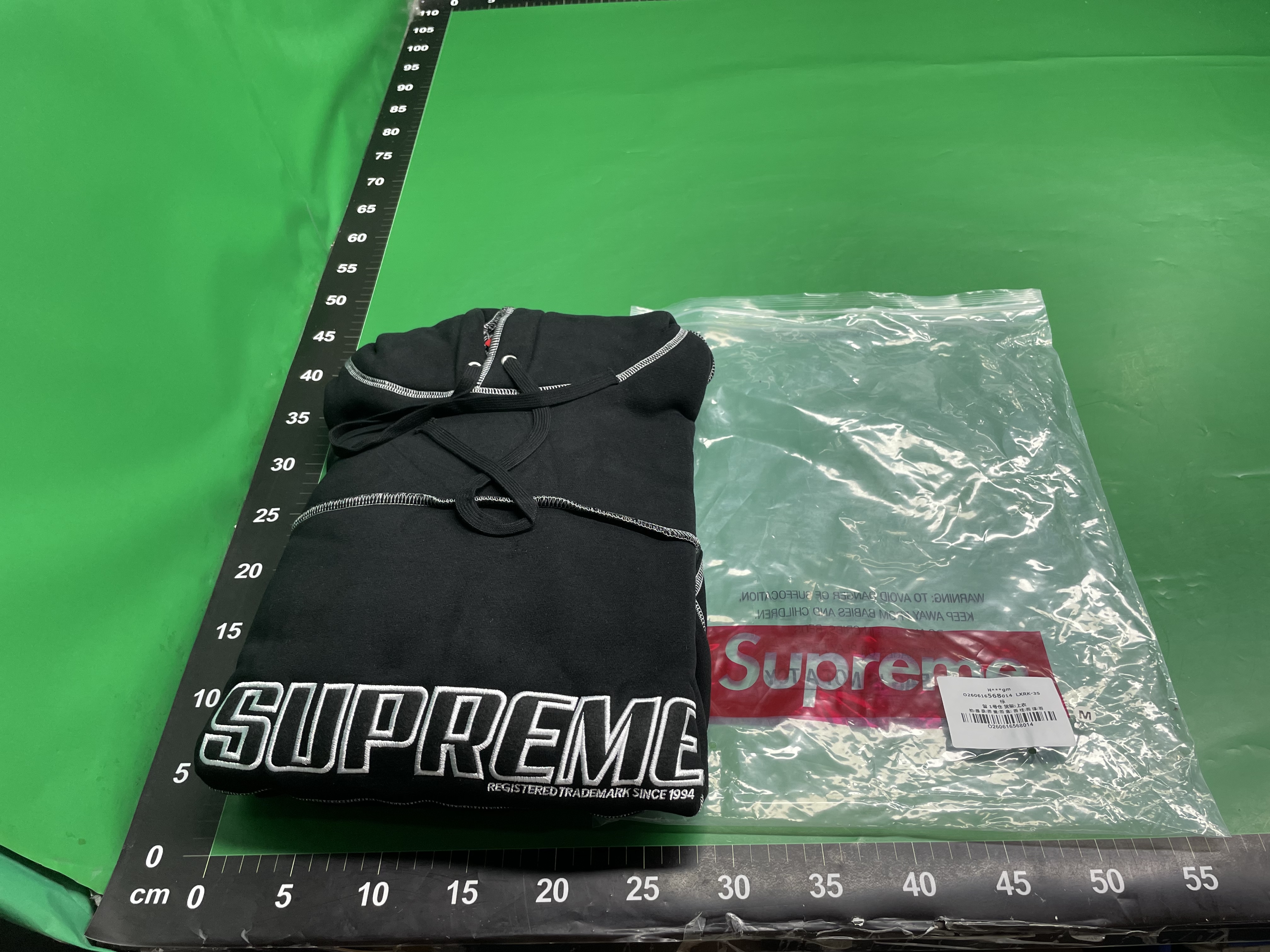 Centralcee drill coverstitch tracksuit SUP纯棉休闲嘻哈套装 — foto QC 1