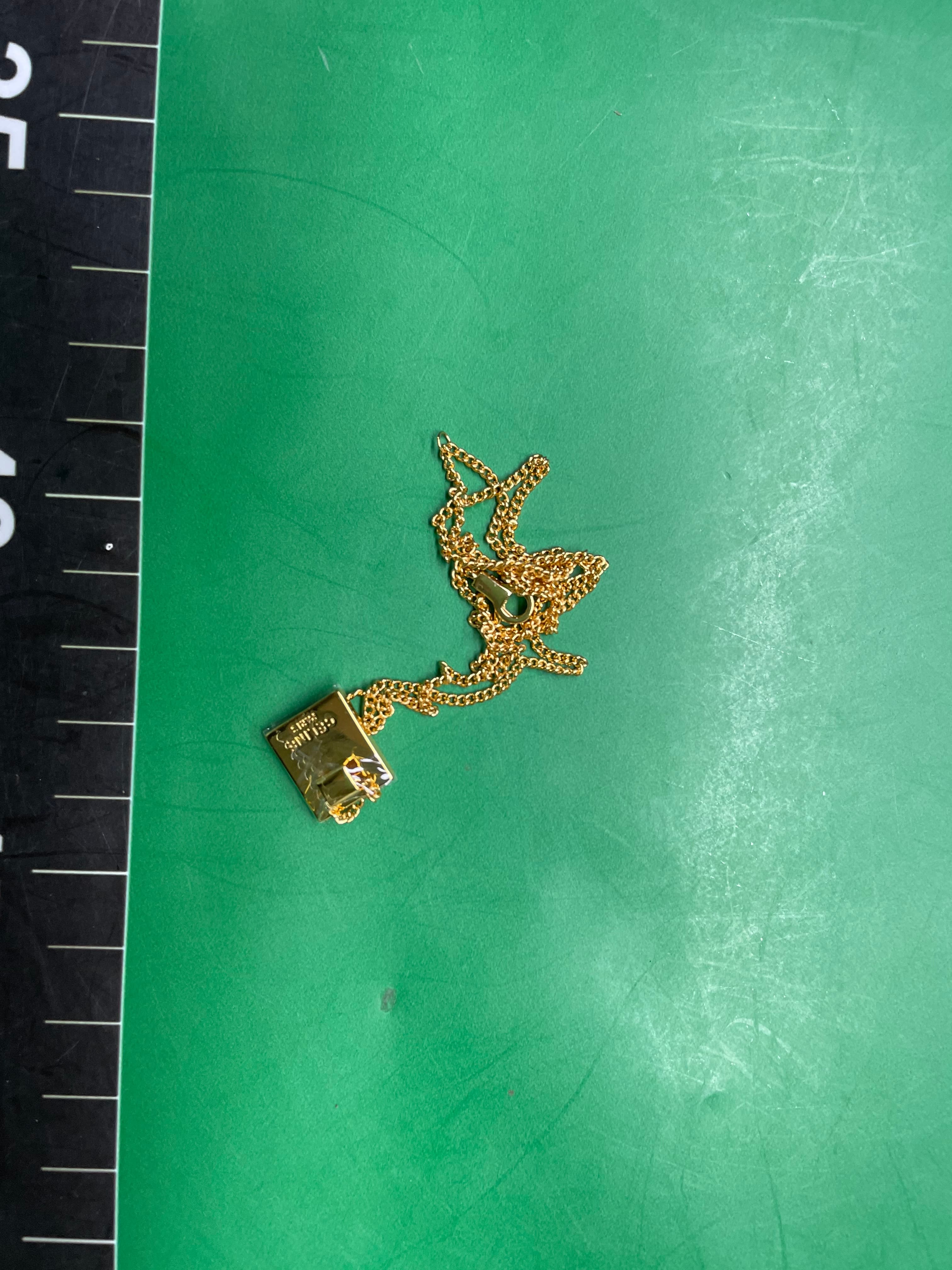 celin赛林方块字母项链女明星同款锁骨链钛钢ABCDE不掉色简约设计 — foto QC 1