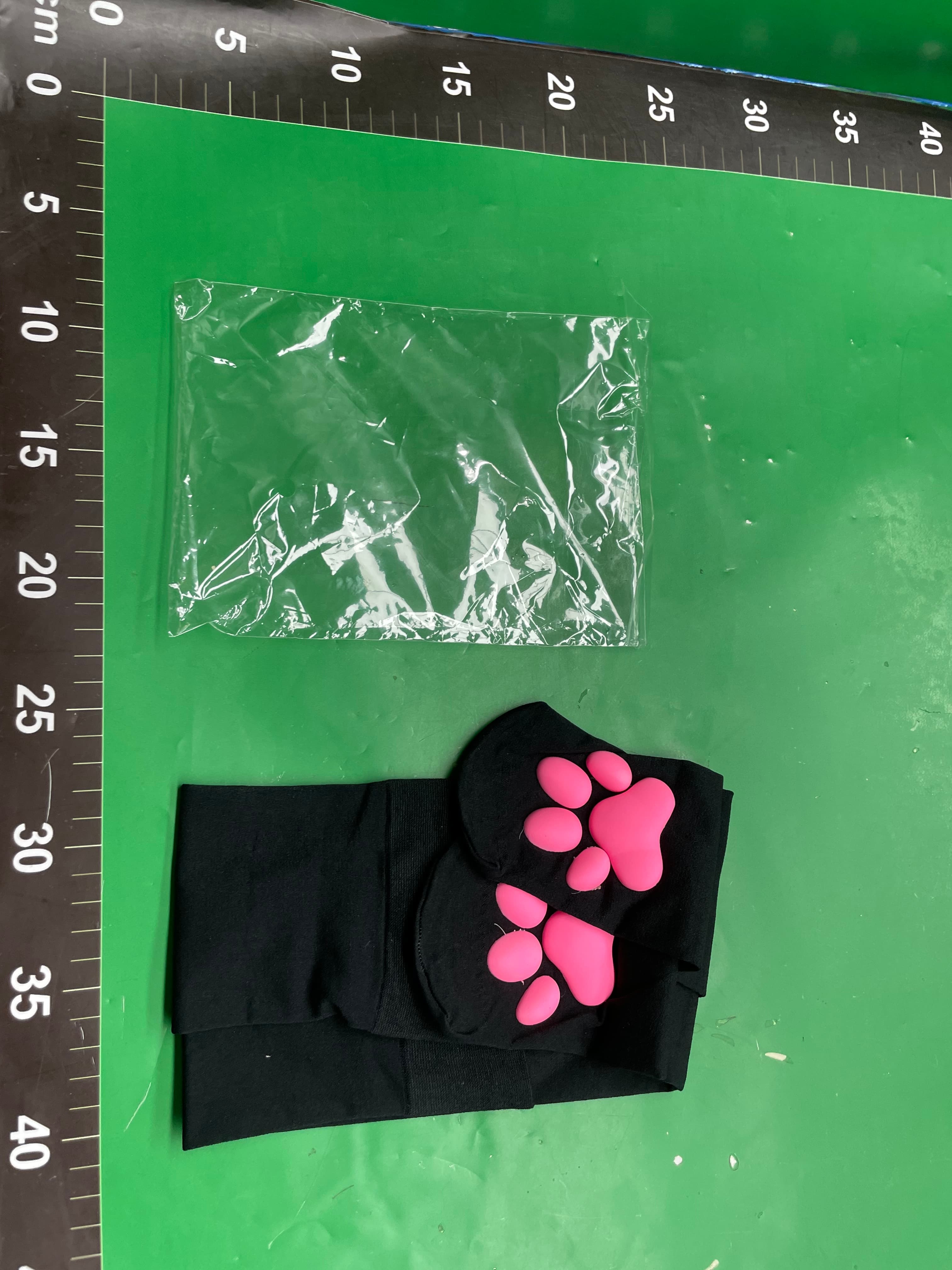 3D猫爪肉垫硅胶防滑长筒袜吸汗jk二次元日系过膝袜压力袜天鹅绒外 — foto QC 1