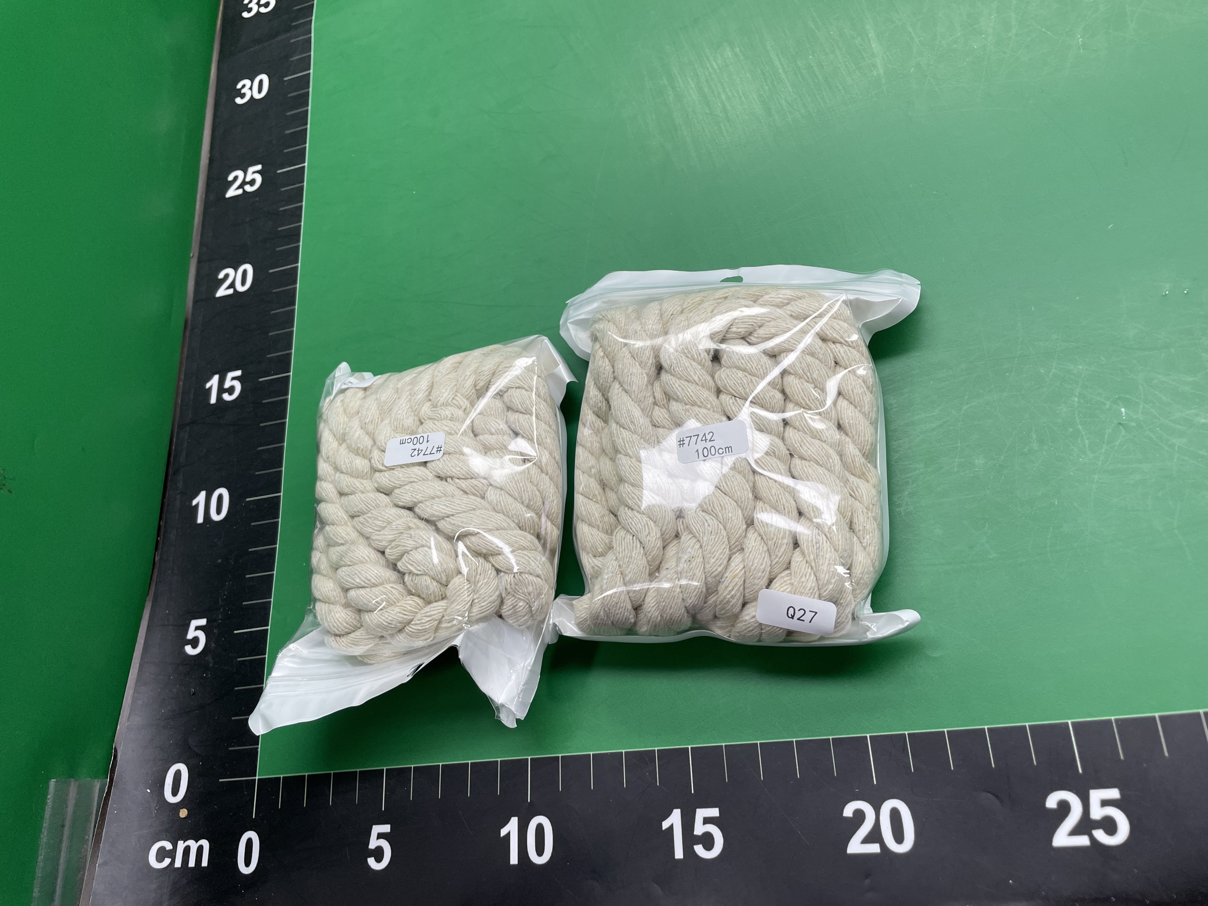 库洛金手工编织绳加粗1cm圆形纯色三股棉绳麻绳系鞋带箱包 — miniatura QC 2