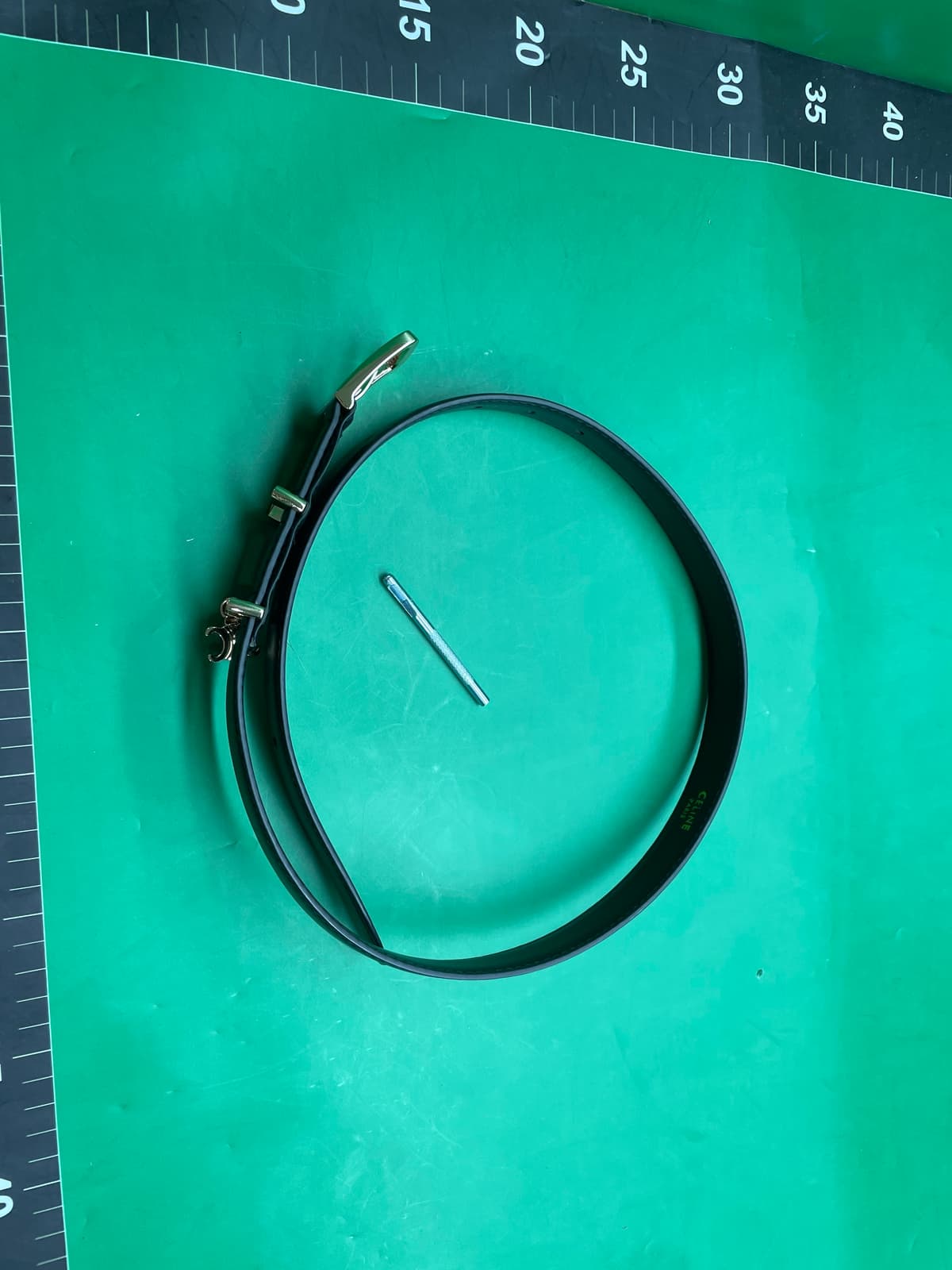 2.5cm针扣腰带女蝴蝶扣挂坠皮带牛皮裤带小香风甜美收腰纯手工 — foto QC 1