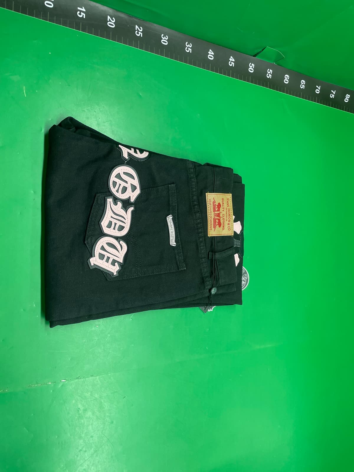 跨境新款26SS潮牌CH克罗直筒堆积神级版型情侣金属贴皮牛仔裤合集 — miniatura QC 6