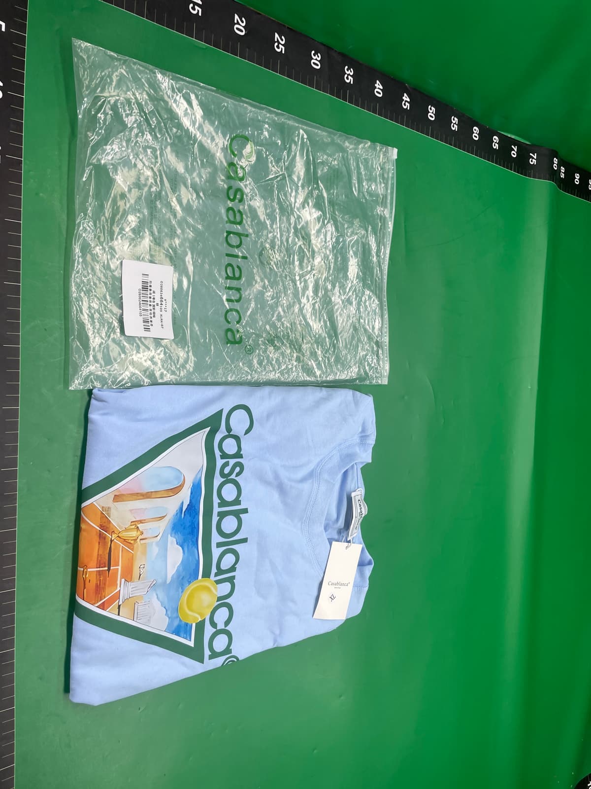 美式潮牌嘻哈Casablanca度假风卡萨布兰卡短袖T恤纯棉280G上衣男 — foto QC 1