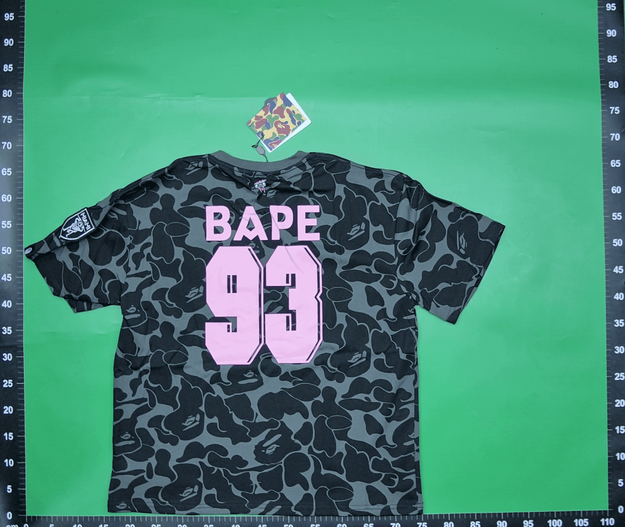 BAPE X 迈阿密国际MIAMI联名迷彩男女同款短袖运动T恤潮牌 — miniatura QC 6
