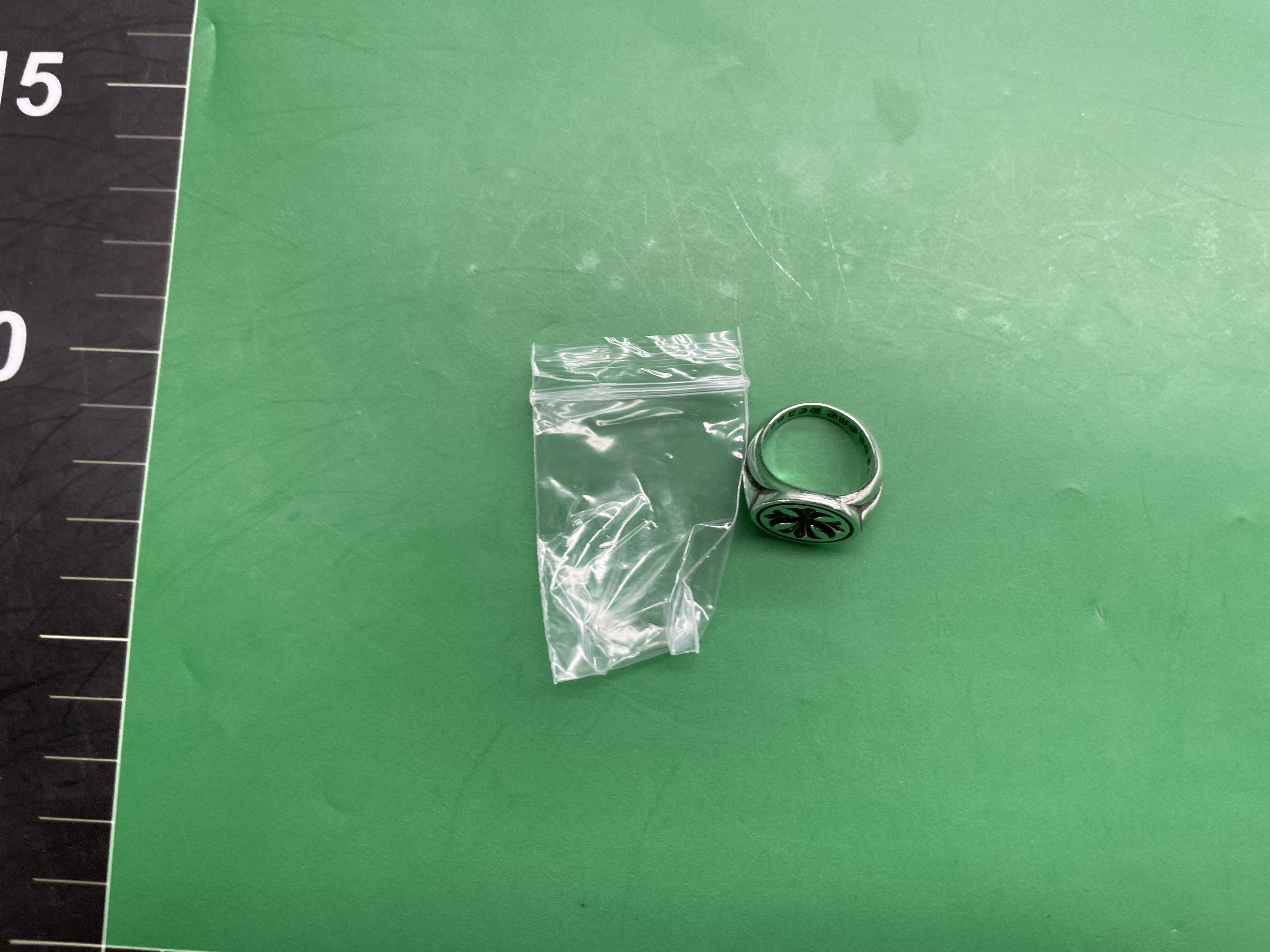 克羅伈潮流新版复古银十字架男女戒指手工刻字镀金流行厂家批发 — miniatura QC 4
