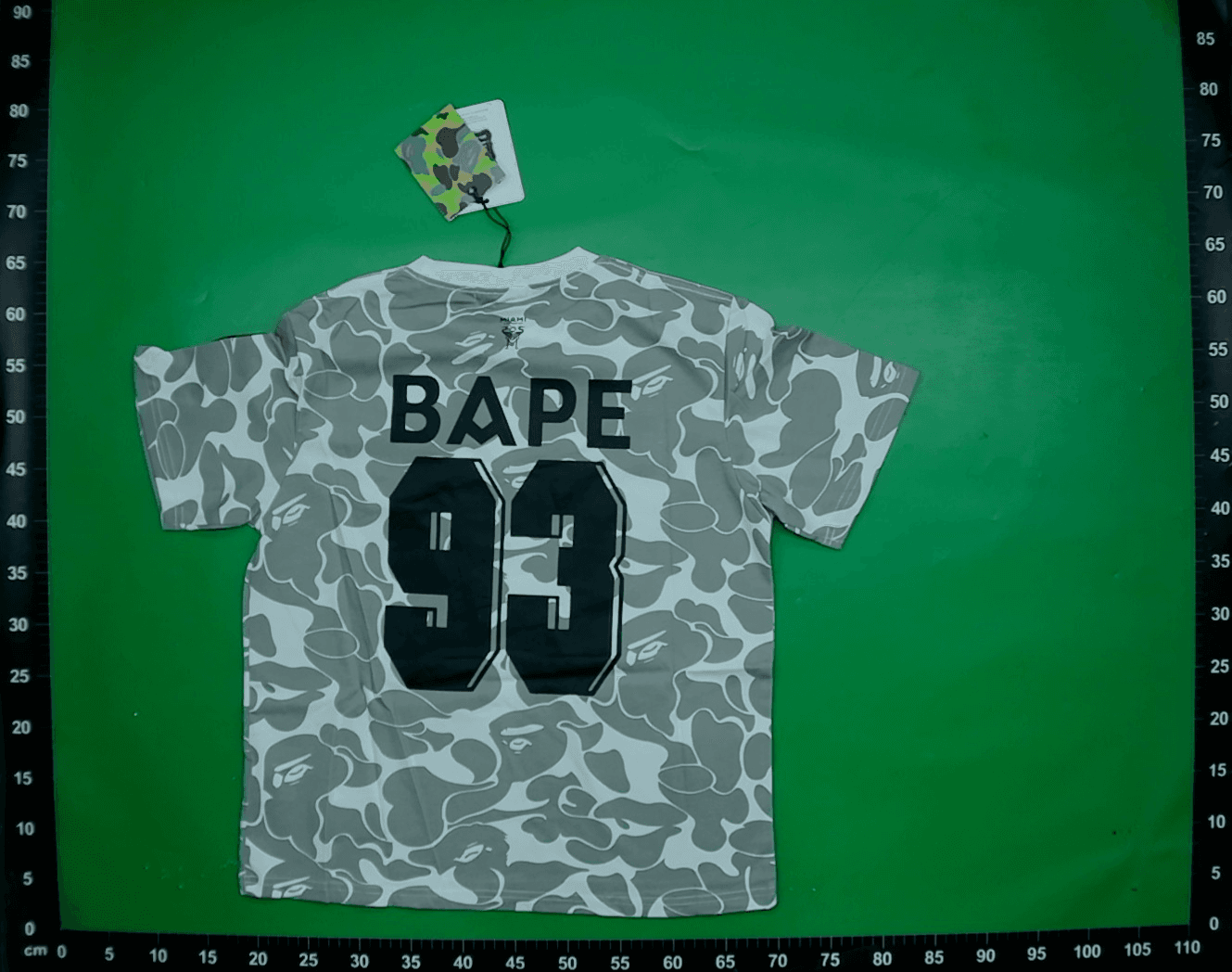 BAPE X 迈阿密国际MIAMI联名迷彩男女同款短袖运动T恤潮牌 — miniatura QC 4
