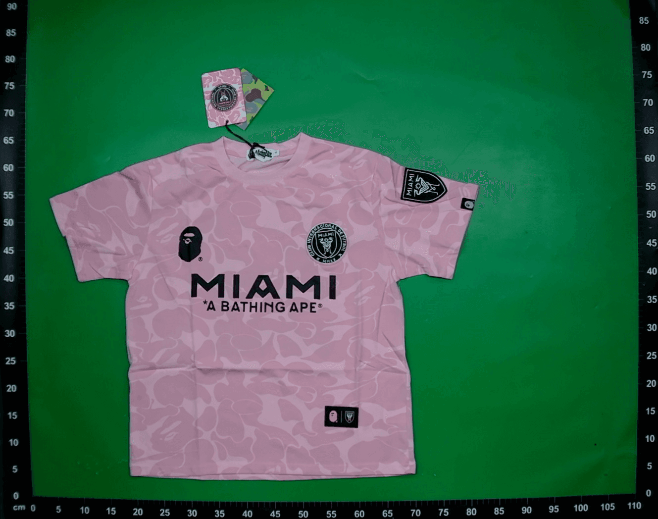 BAPE X 迈阿密国际MIAMI联名迷彩男女同款短袖运动T恤潮牌 — miniatura QC 3