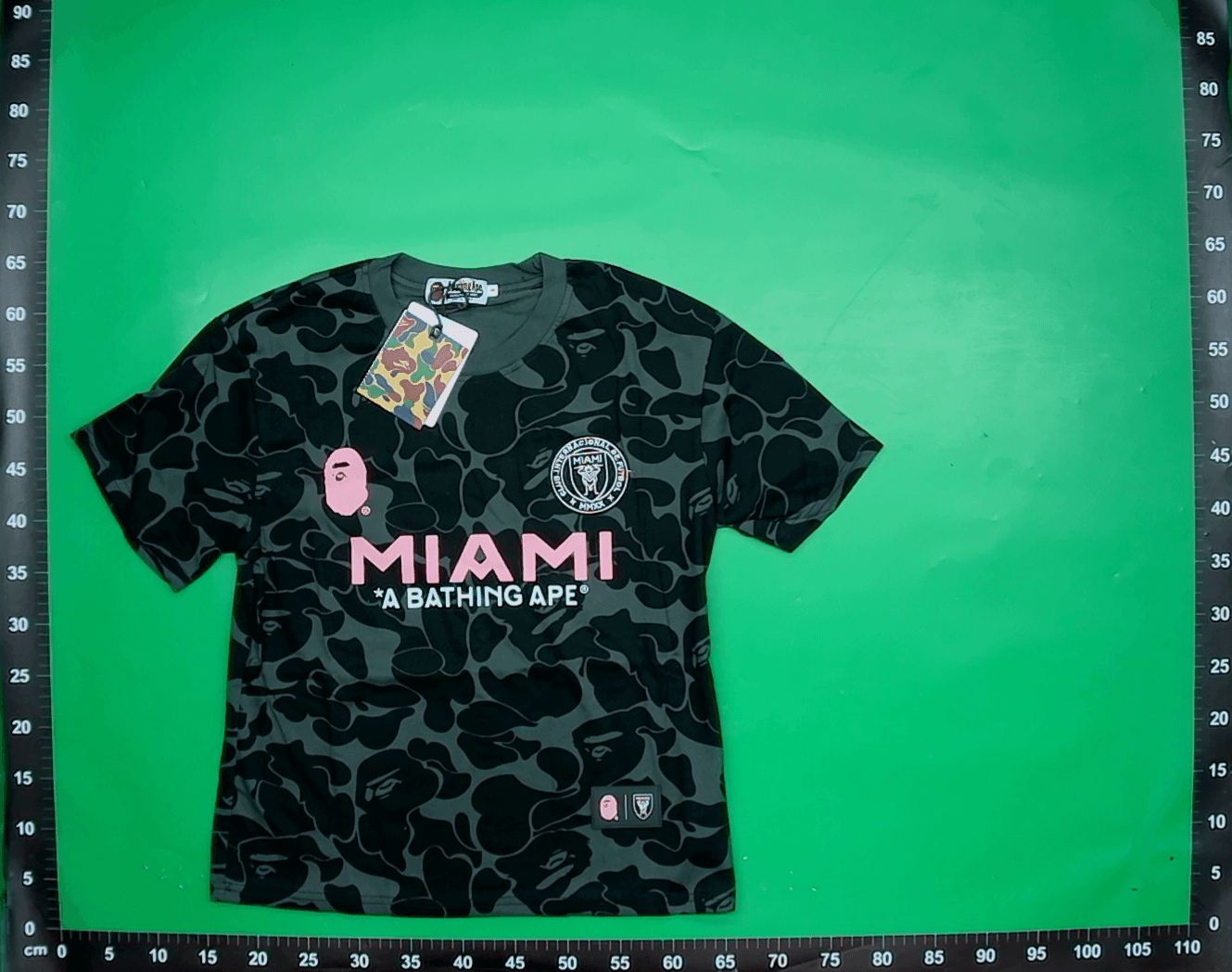 BAPE X 迈阿密国际MIAMI联名迷彩男女同款短袖运动T恤潮牌 — miniatura QC 2