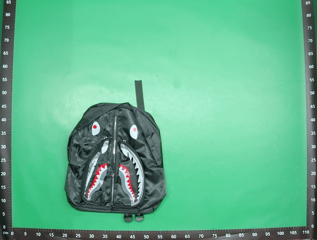 新款高中学生书包bape百搭涂鸦学生双肩包男女款潮流鲨鱼休闲背包 — miniatura QC 2