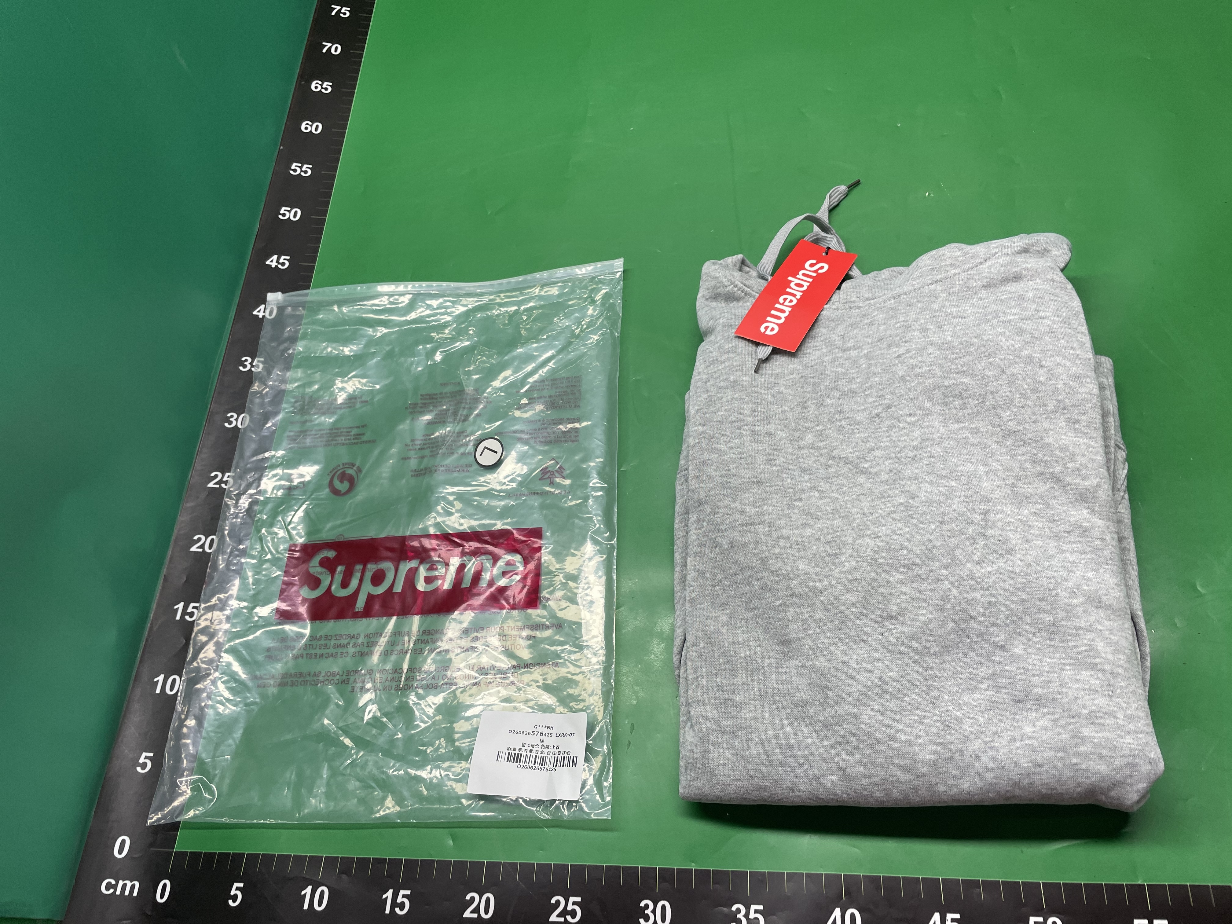 Supreme潮牌连帽卫衣男秋冬加绒宽松街头嘻哈外套纯色长袖套头衫 — miniatura QC 6