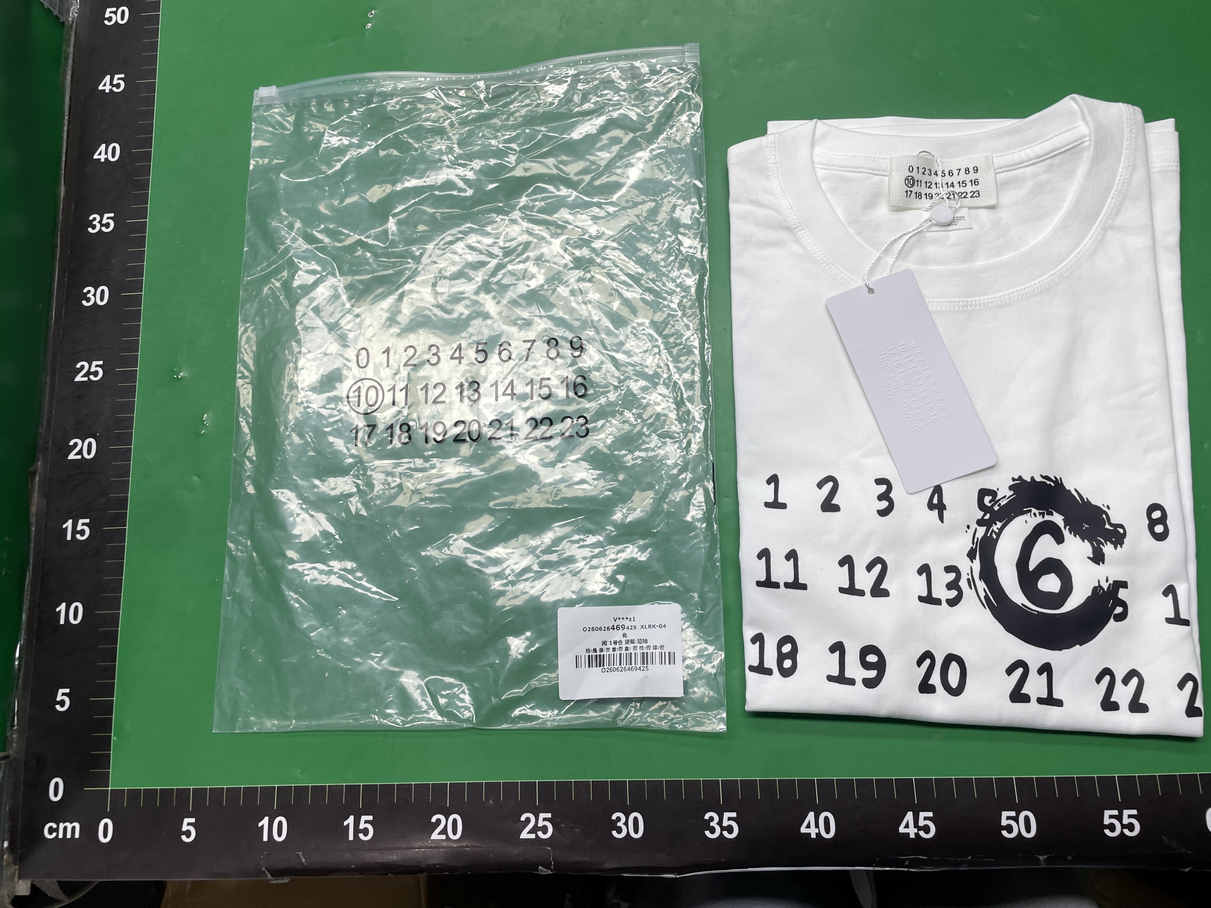跨境欧美数字印花MM6纯棉高品质男t恤女短袖潮重磅230克打底上衣 — miniatura QC 3
