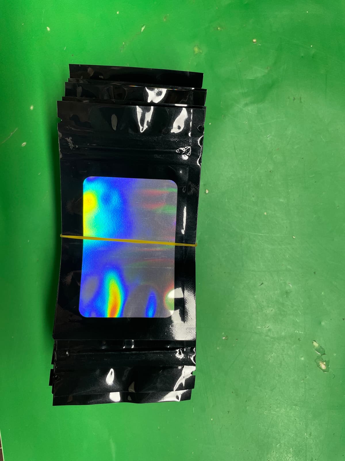 跨境彩色开窗镭射自封袋透明阴阳塑封袋饰品封口袋密封塑料自封袋 — miniatura QC 3