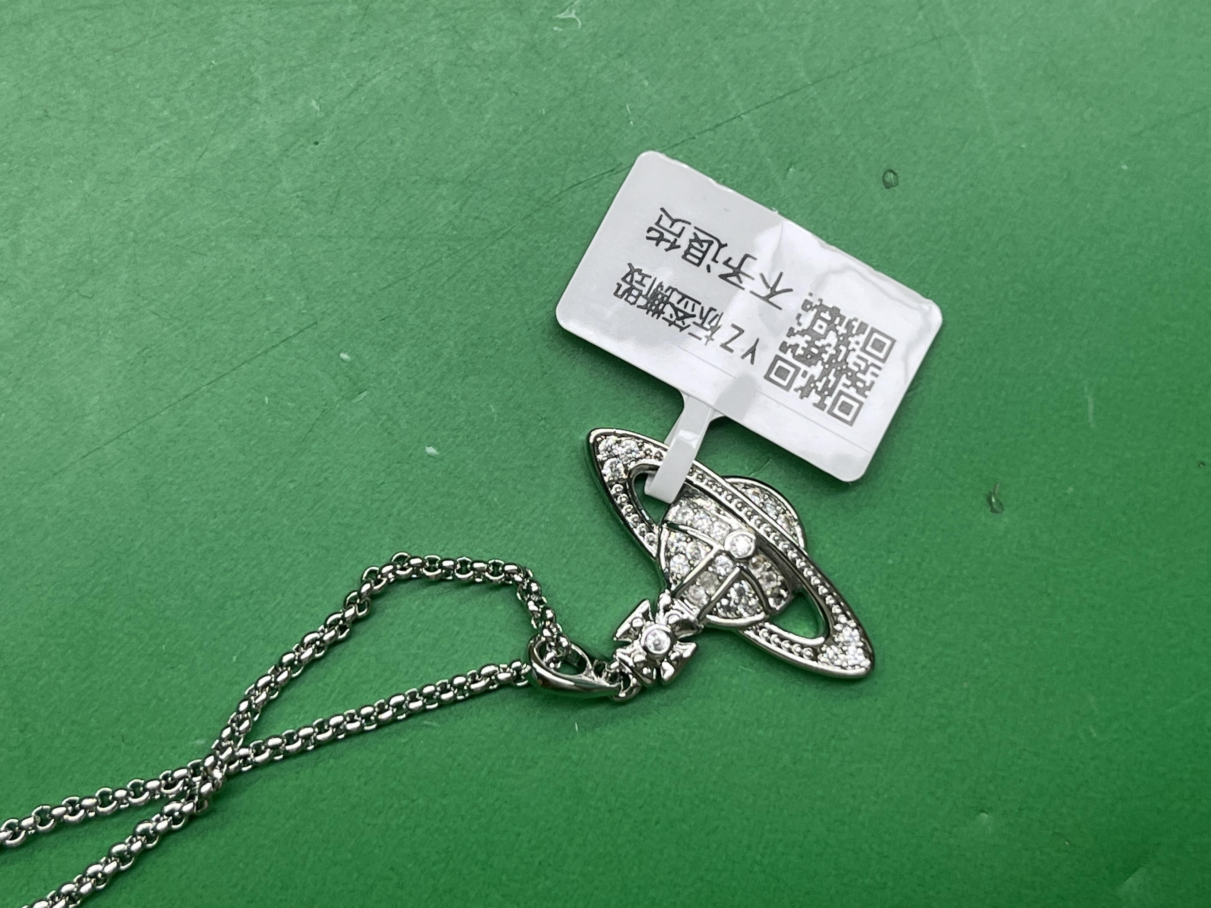 西太后项链镶钻平面土星项链女薇薇安星球土星链条锁骨链高版本 — miniatura QC 4