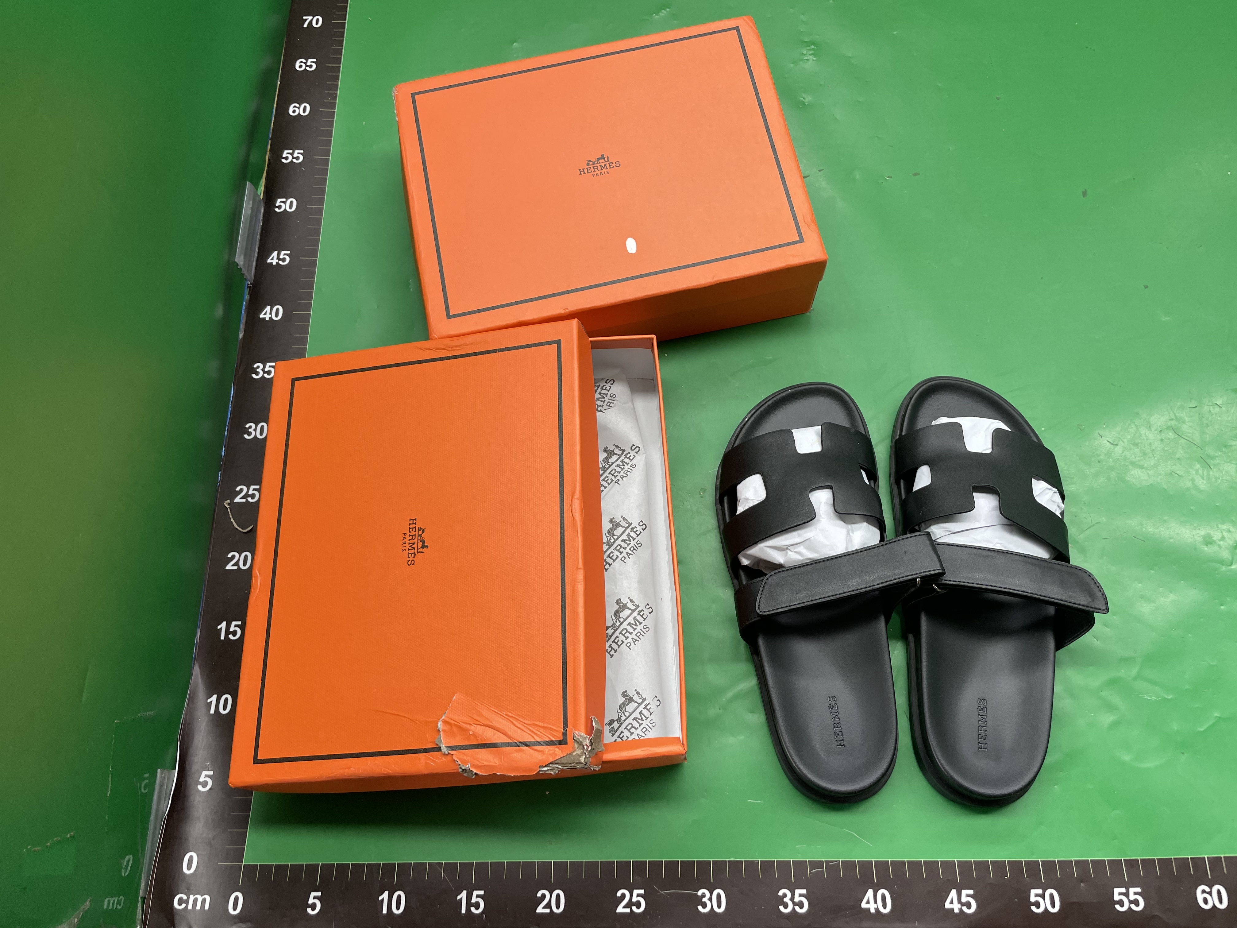高版情侣款二舅拖2024新款真皮复古外穿魔术贴拖鞋外贸拖鞋男女款 — miniatura QC 5