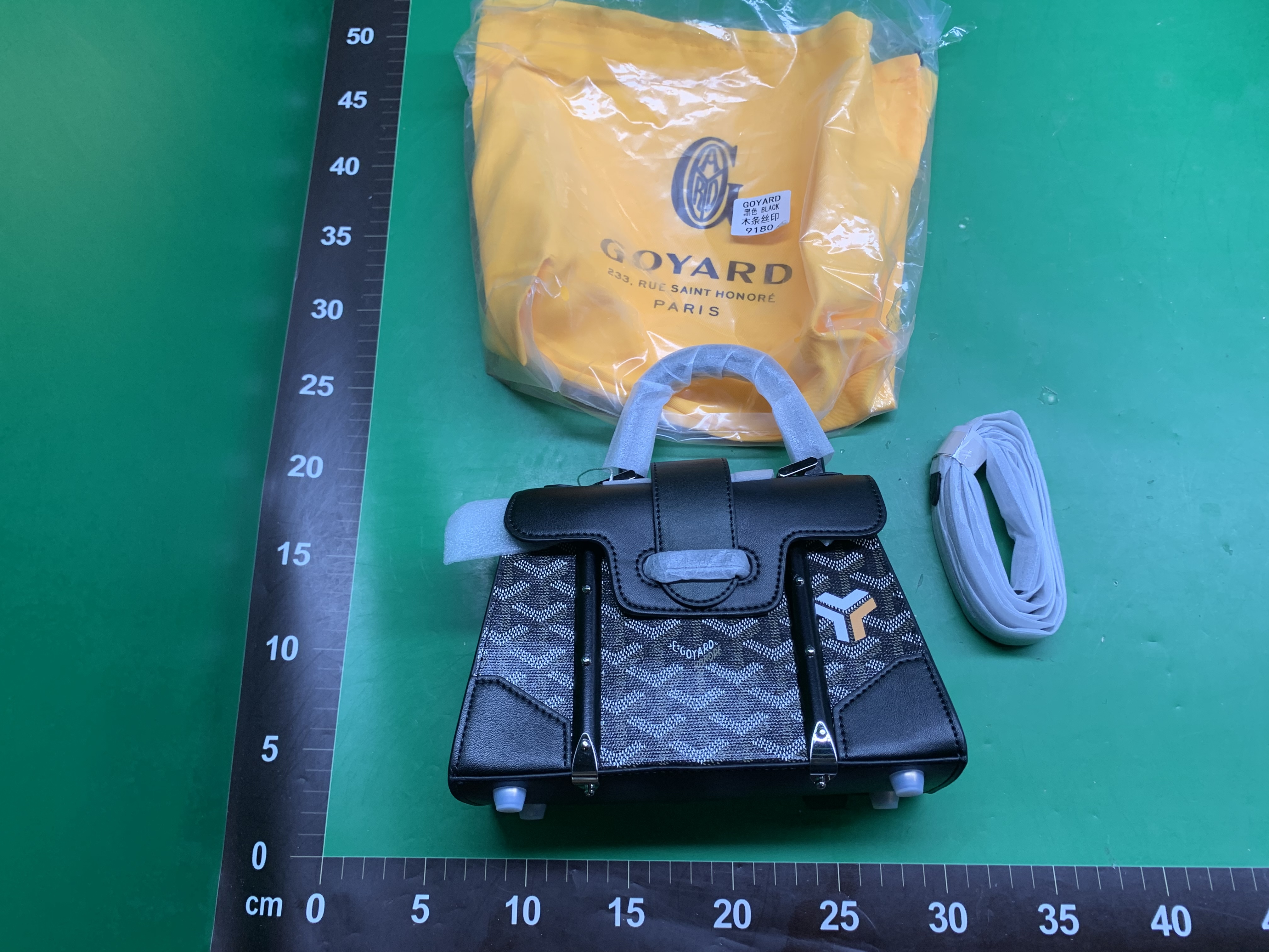Gd老花满印斜挎皮革包角可拆卸肩带贵妇女包包 — foto QC 1