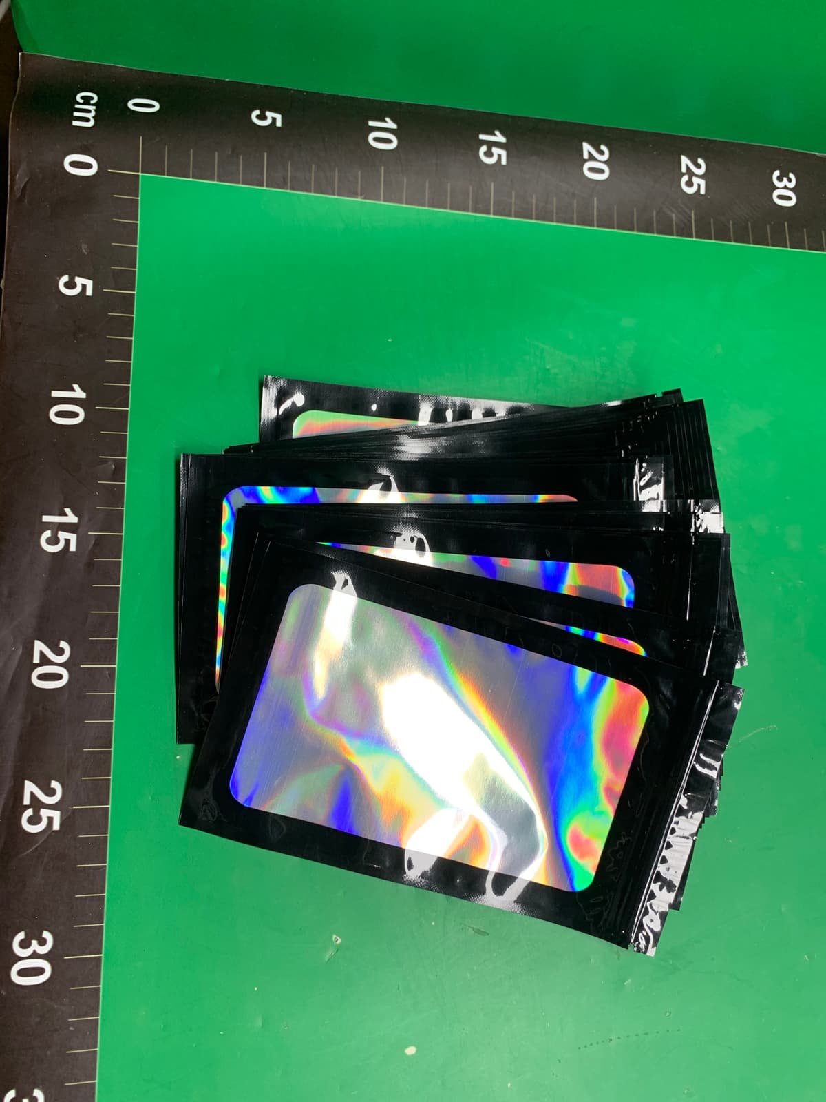 跨境彩色开窗镭射自封袋透明阴阳塑封袋饰品封口袋密封塑料自封袋 — miniatura QC 2
