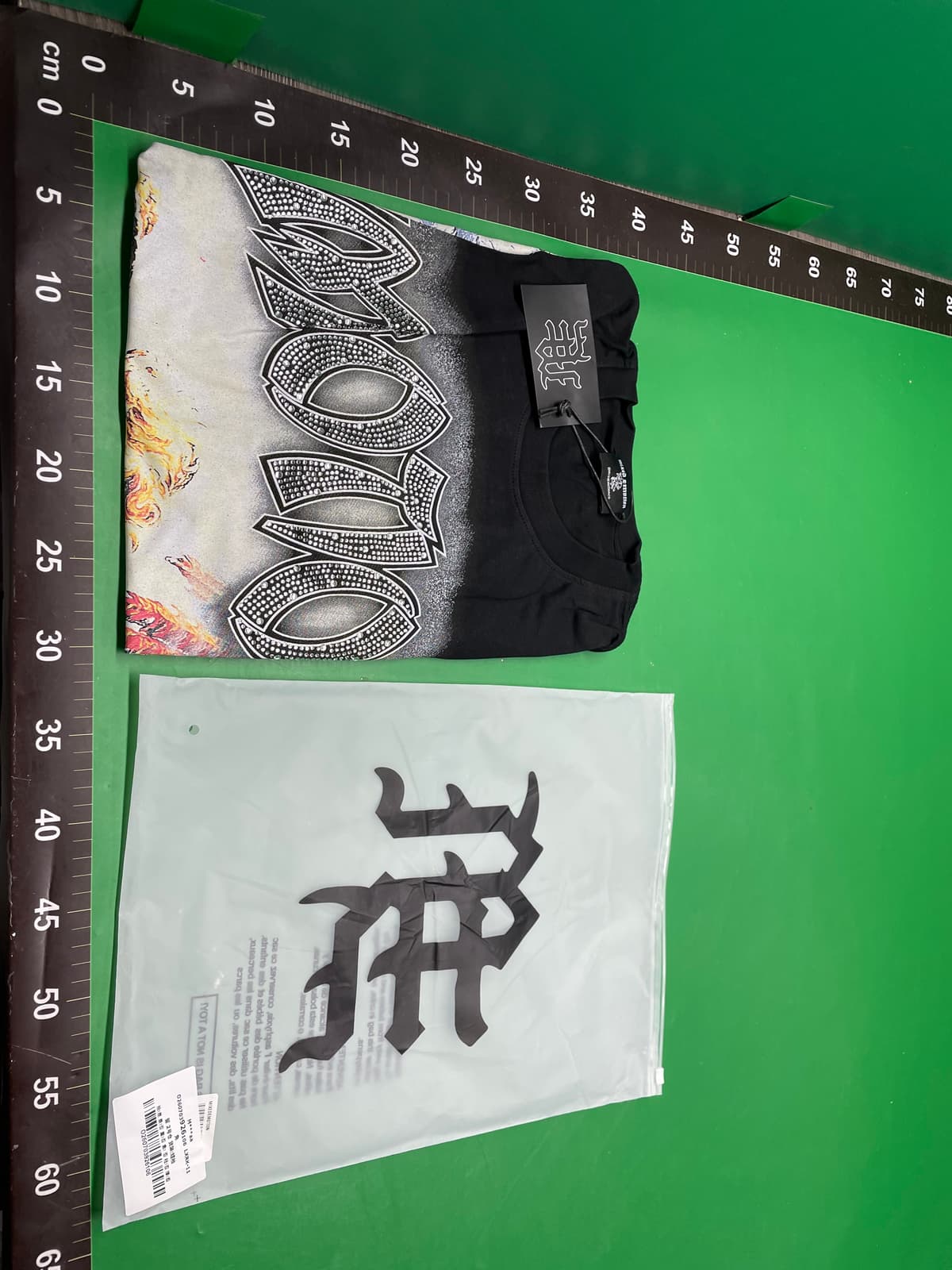 外贸美潮MIXE贴钻OTION外星人章鱼烫钻天使短袖情侣满印钻T恤直发 — miniatura QC 2