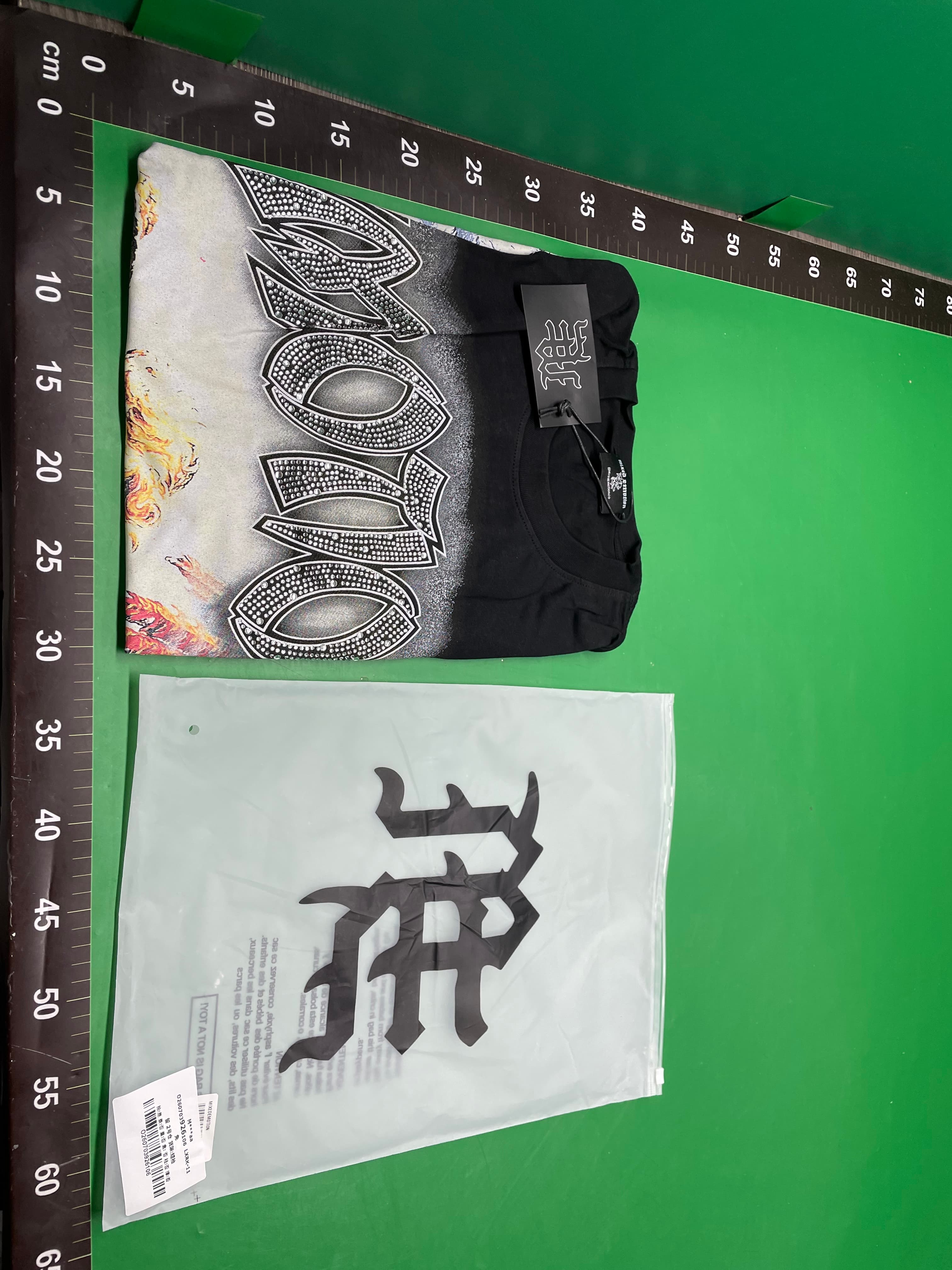 外贸美潮MIXE贴钻OTION外星人章鱼烫钻天使短袖情侣满印钻T恤直发 — miniatura QC 6