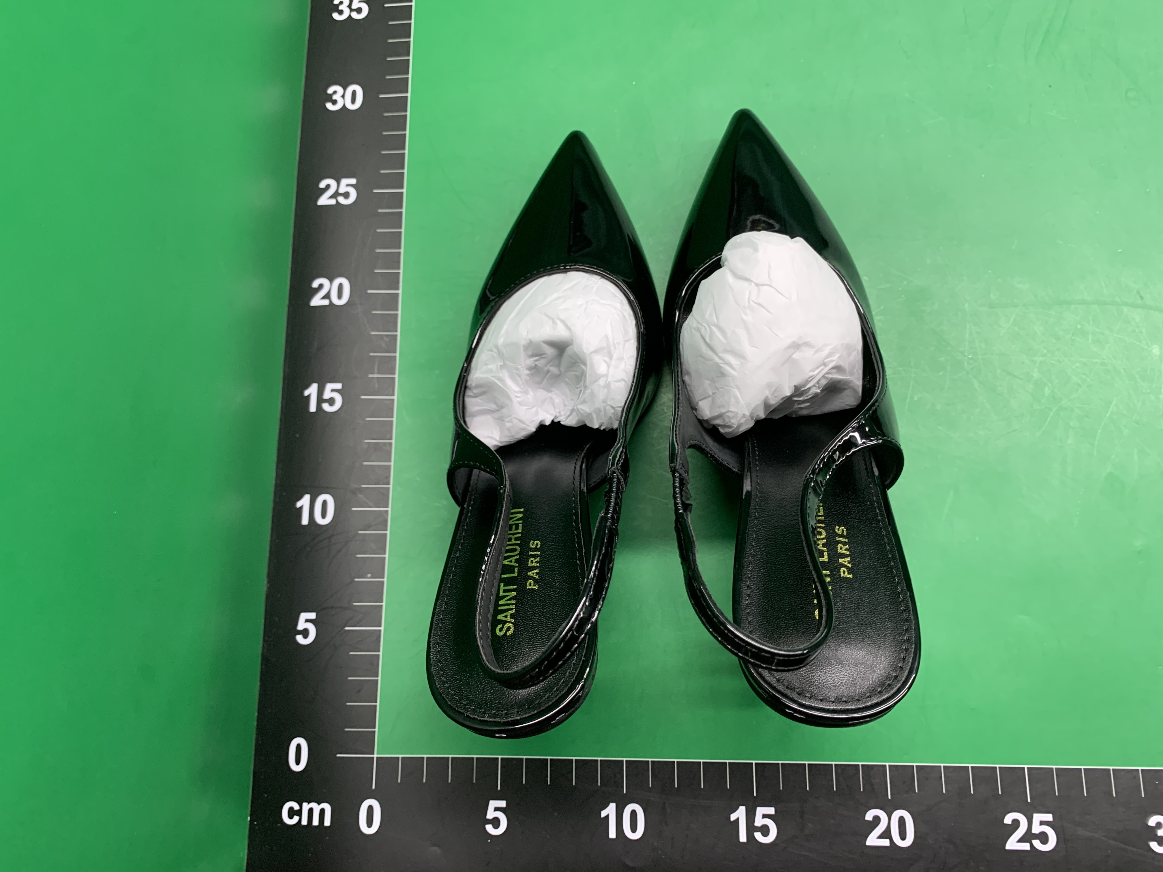 字母高跟鞋女真皮浅口高跟女士大码单鞋尖头细跟黑色漆皮单鞋女 — miniatura QC 2