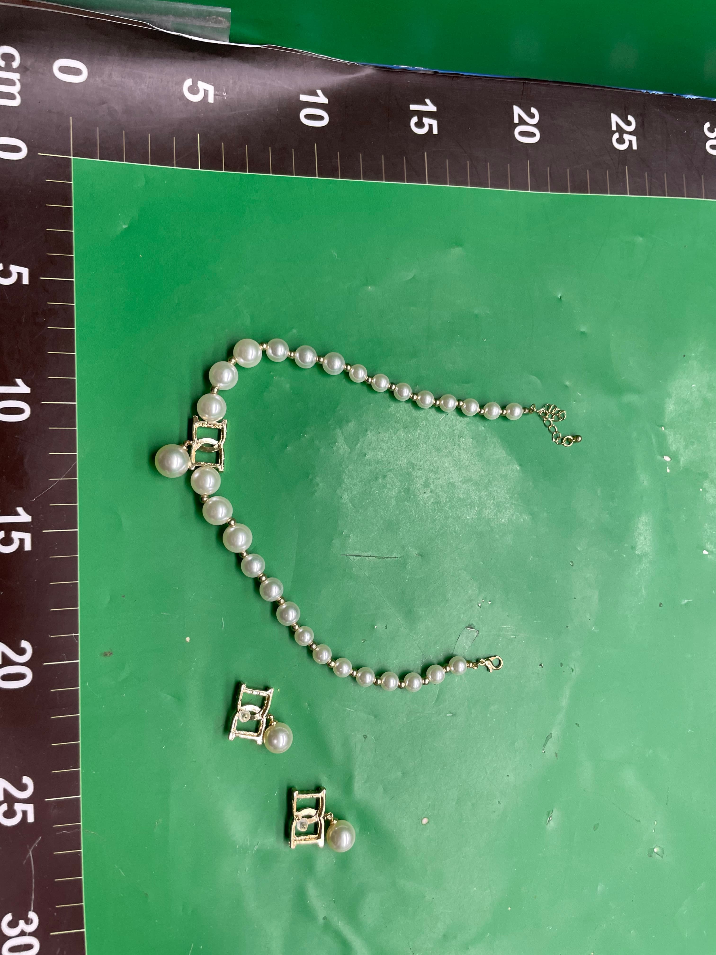 新款跨境欧美高级感情人节礼物双D珍珠项链锁骨链复古轻奢母亲节 — foto QC 1