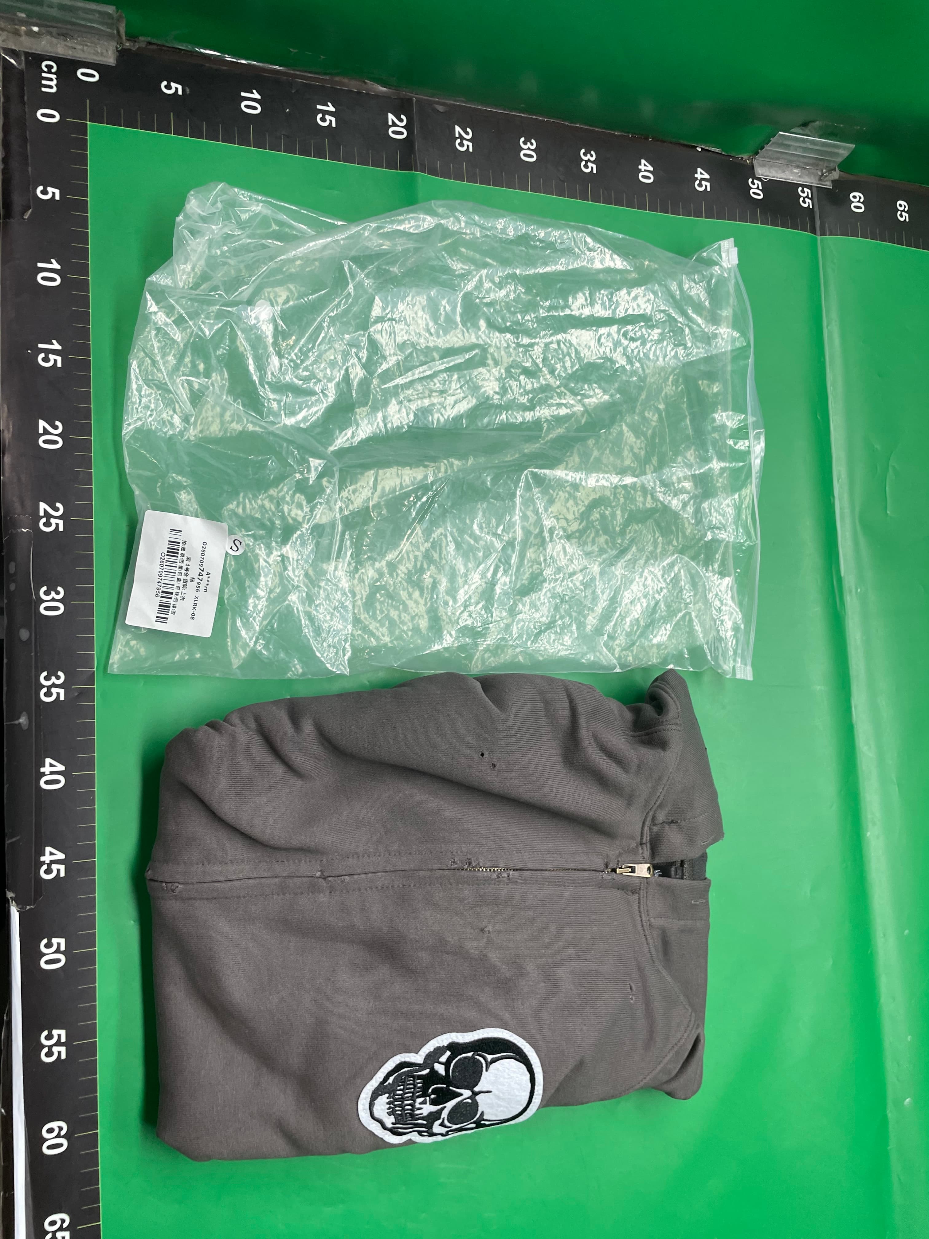 KK11 Number nine N9 骷髅刺绣拉链外套卫衣帽衫 破坏做旧 — foto QC 1
