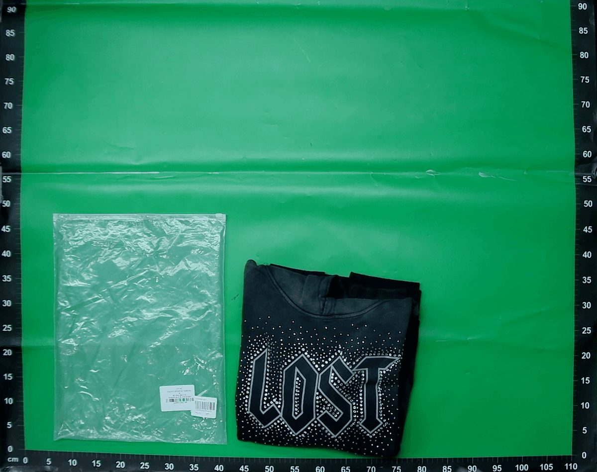 洛杉矶潮牌Lost intricacy洗水做旧卫裤长裤烫钻开衫拉链卫衣套装 — foto QC 1