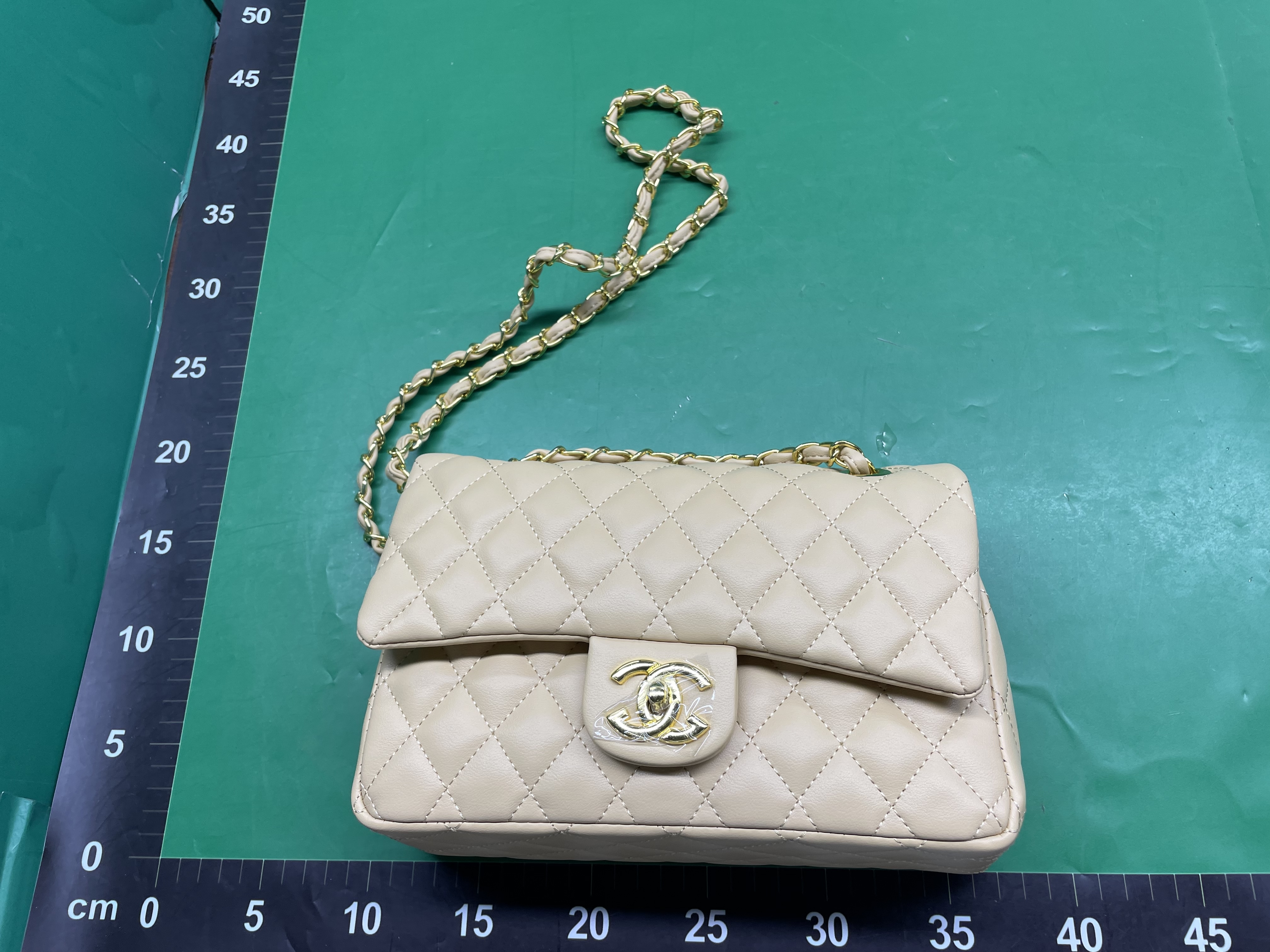 小香风真皮菱格链条包女2026新款单肩斜挎包大容量羊皮质感小方包 — foto QC 1